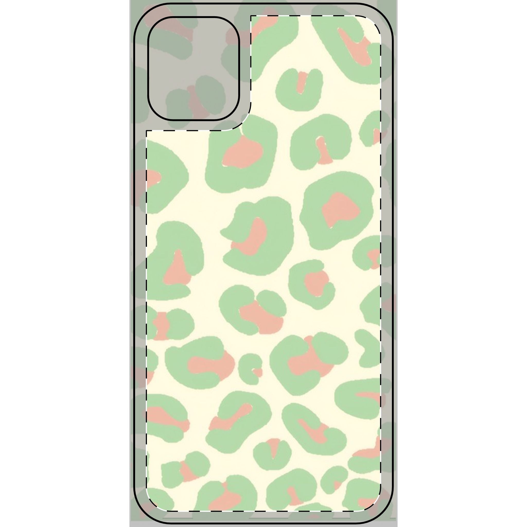 Pistachio and Strawberry Leopard Print Phone Case