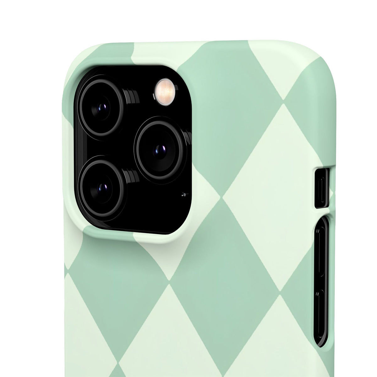 Mint Argyle Snap Phone Case