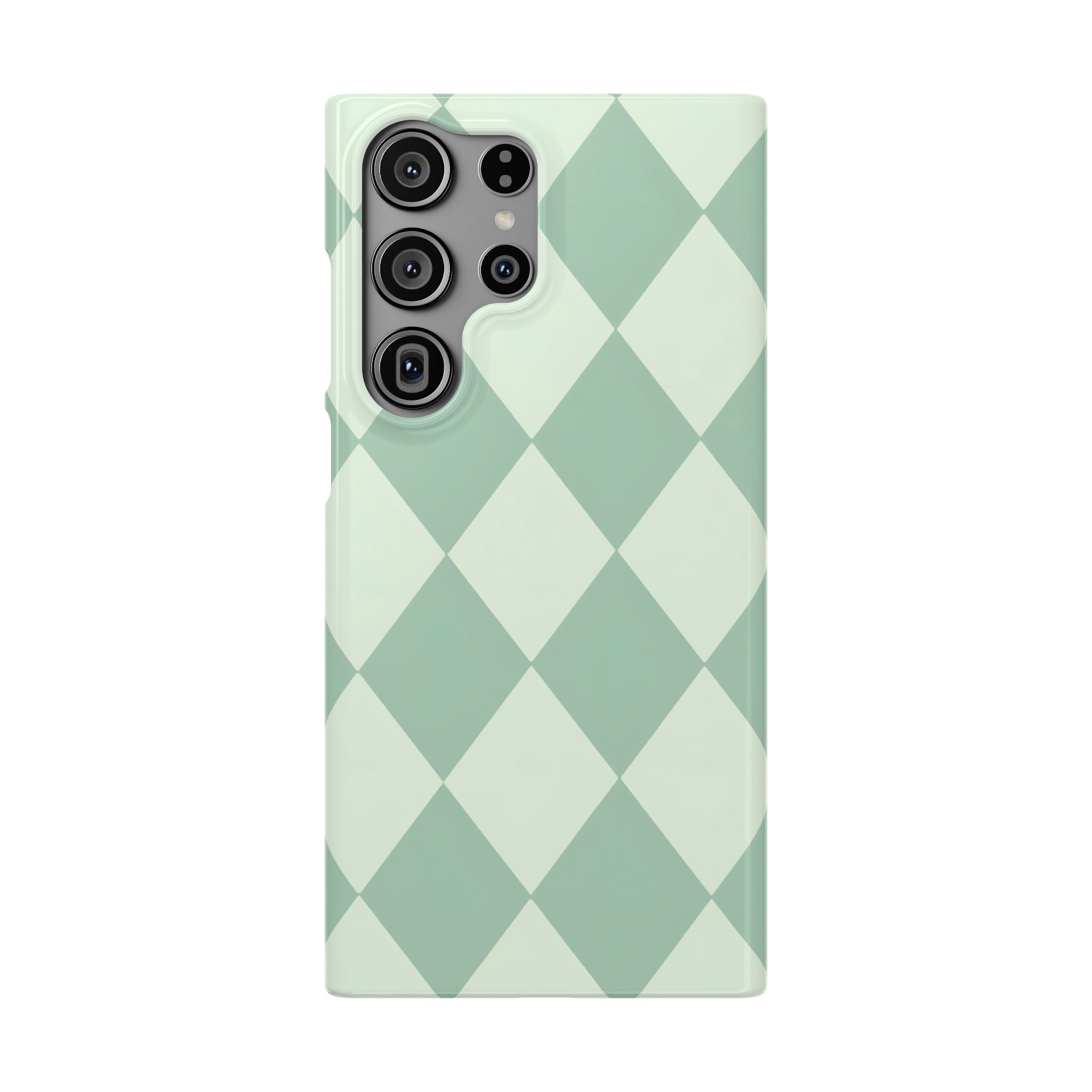 Mint Argyle Snap Phone Case