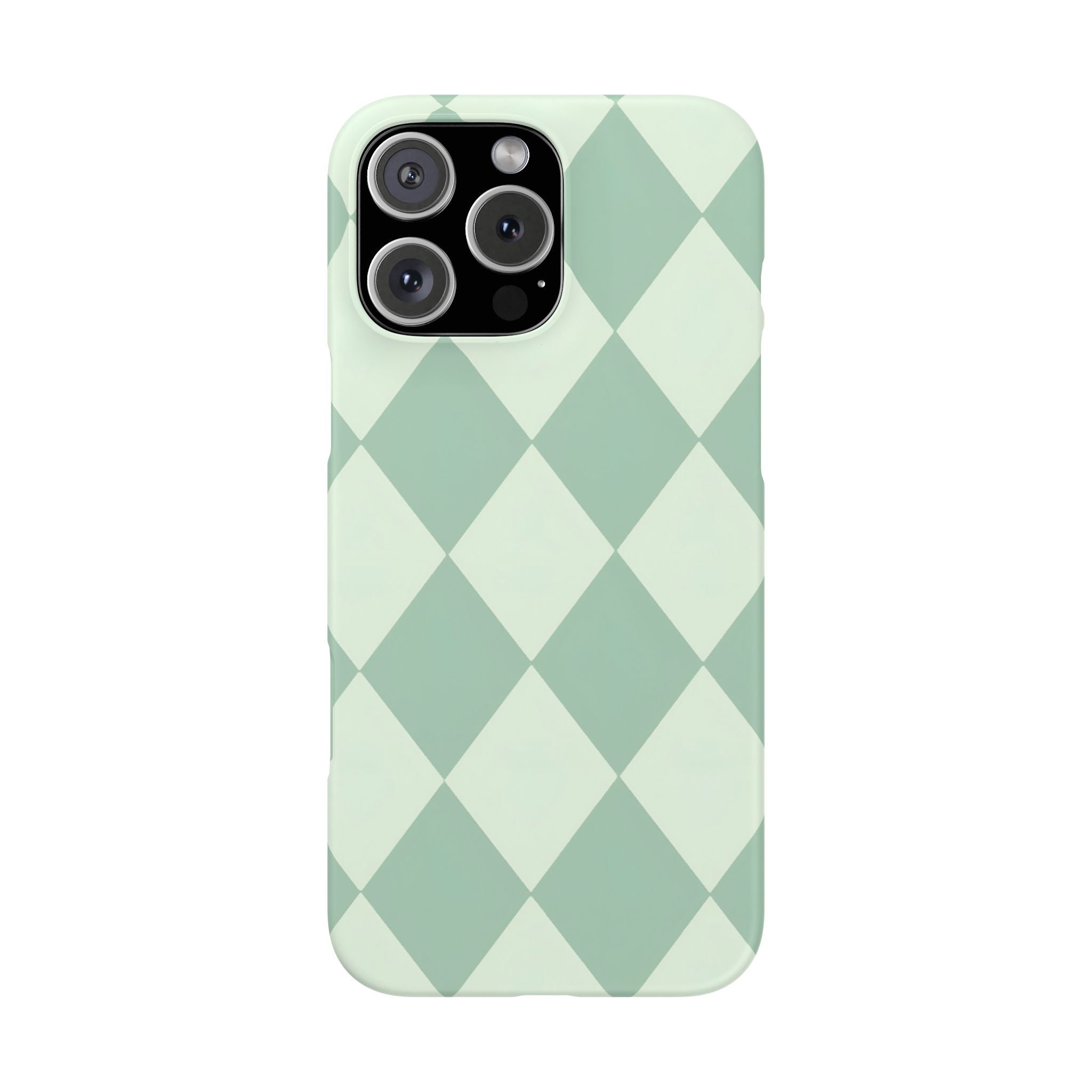 Mint Argyle Snap Phone Case