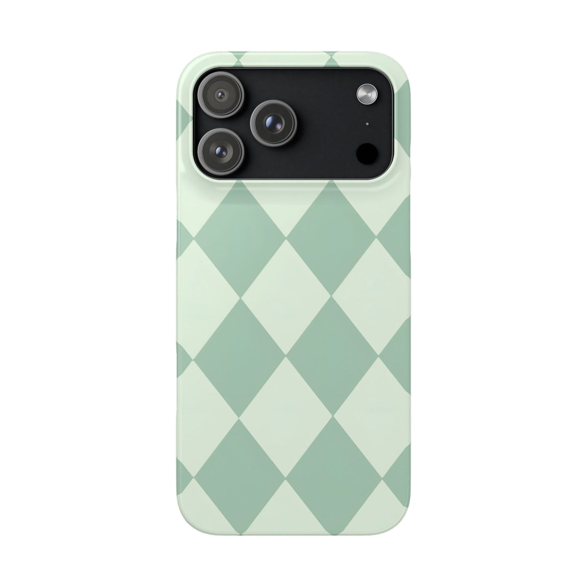 Mint Argyle Snap Phone Case