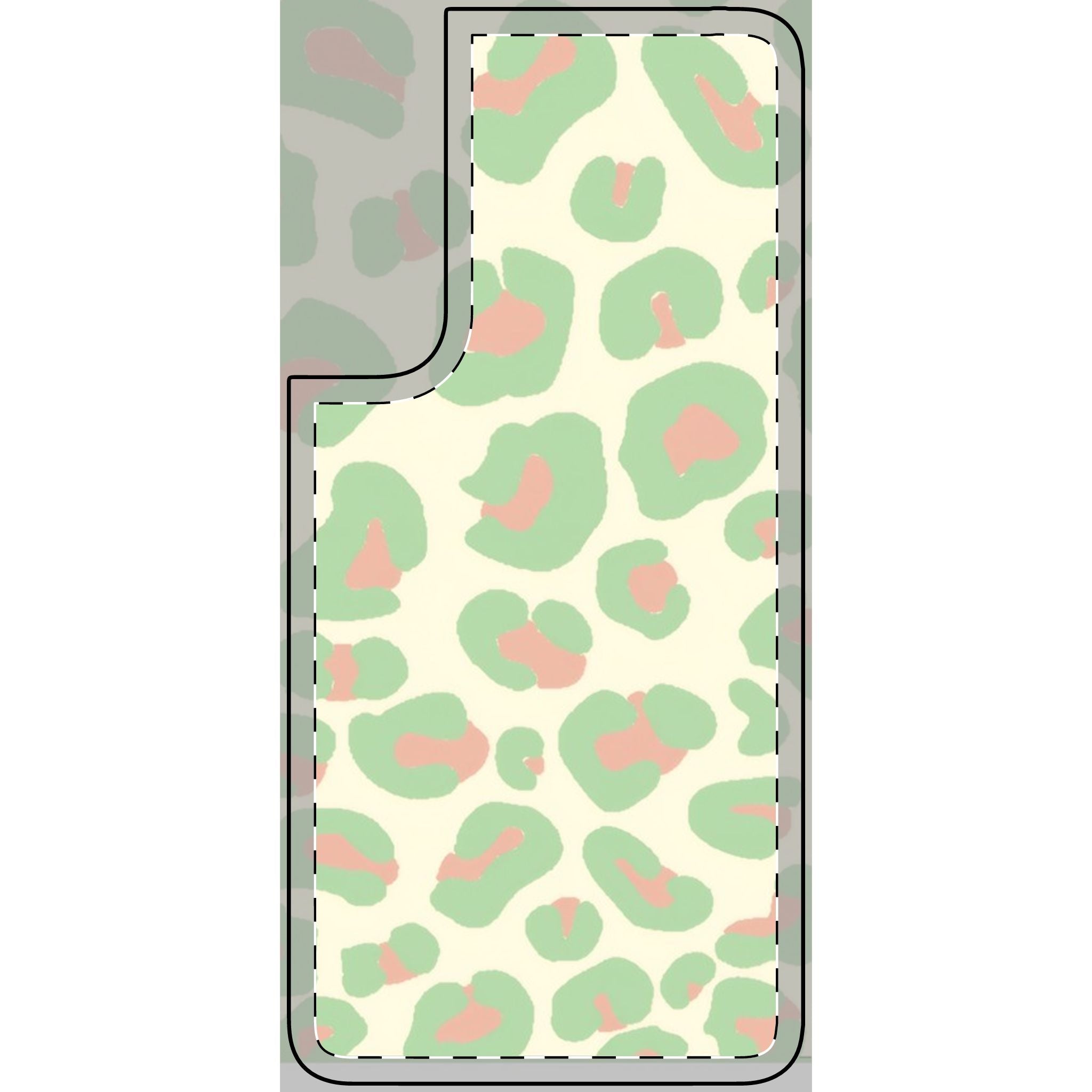 Pistachio and Strawberry Leopard Print Phone Case