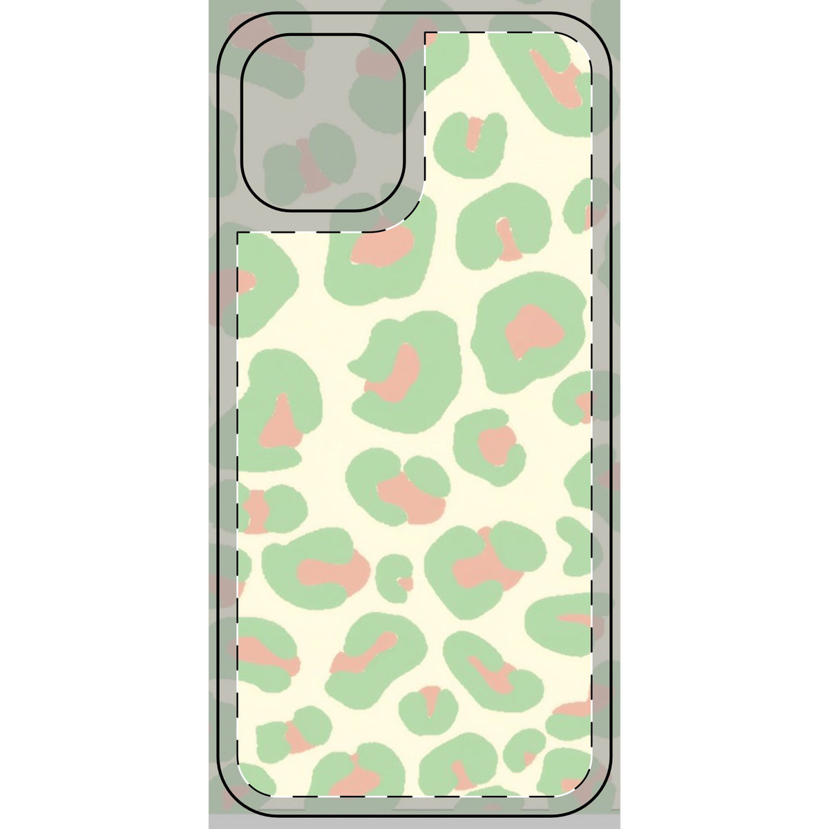 Pistachio and Strawberry Leopard Print Phone Case
