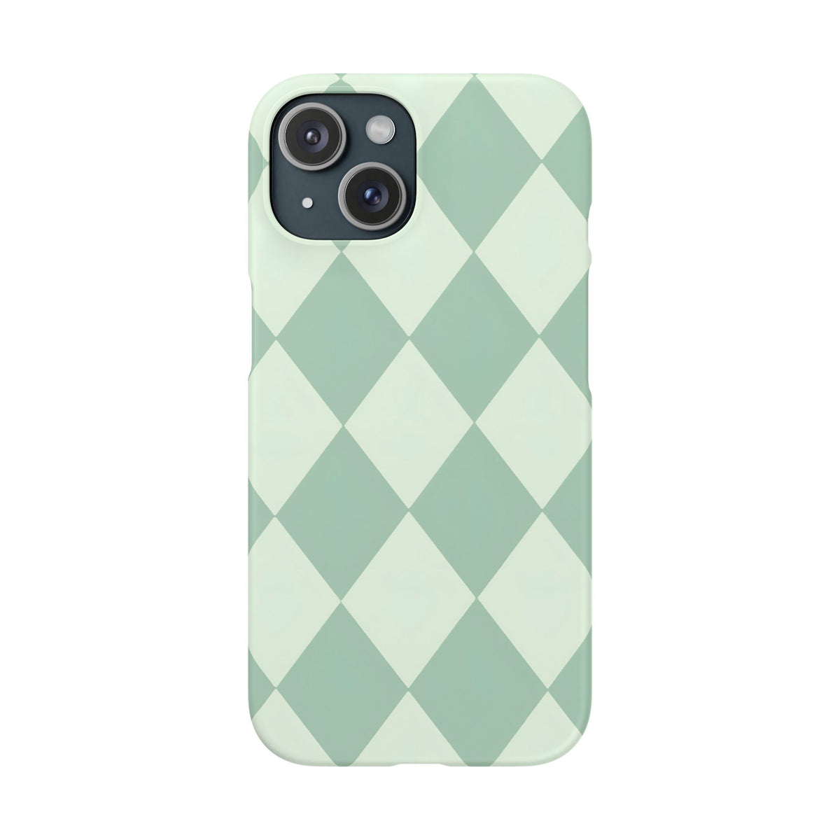 Mint Argyle Snap Phone Case