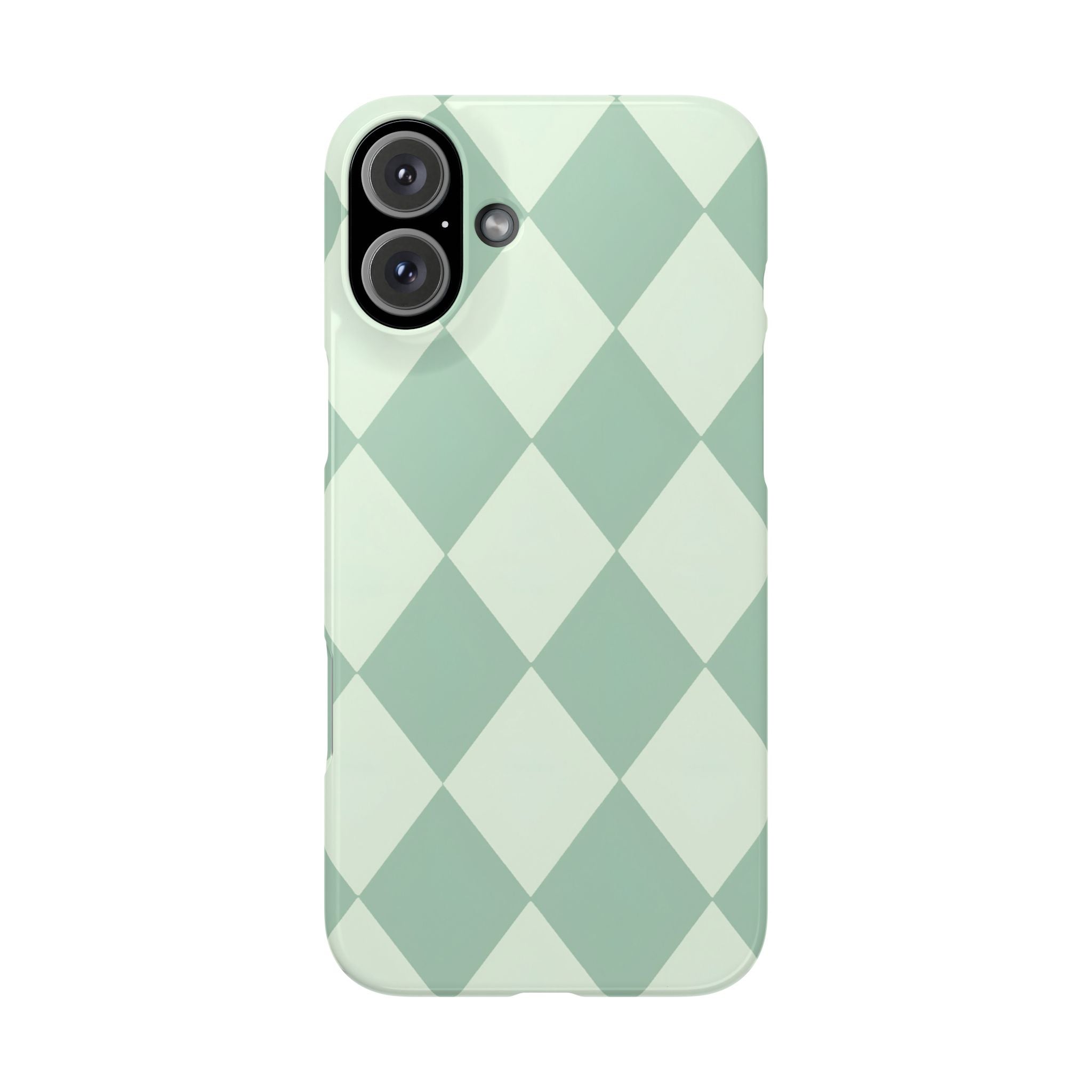 Mint Argyle Snap Phone Case