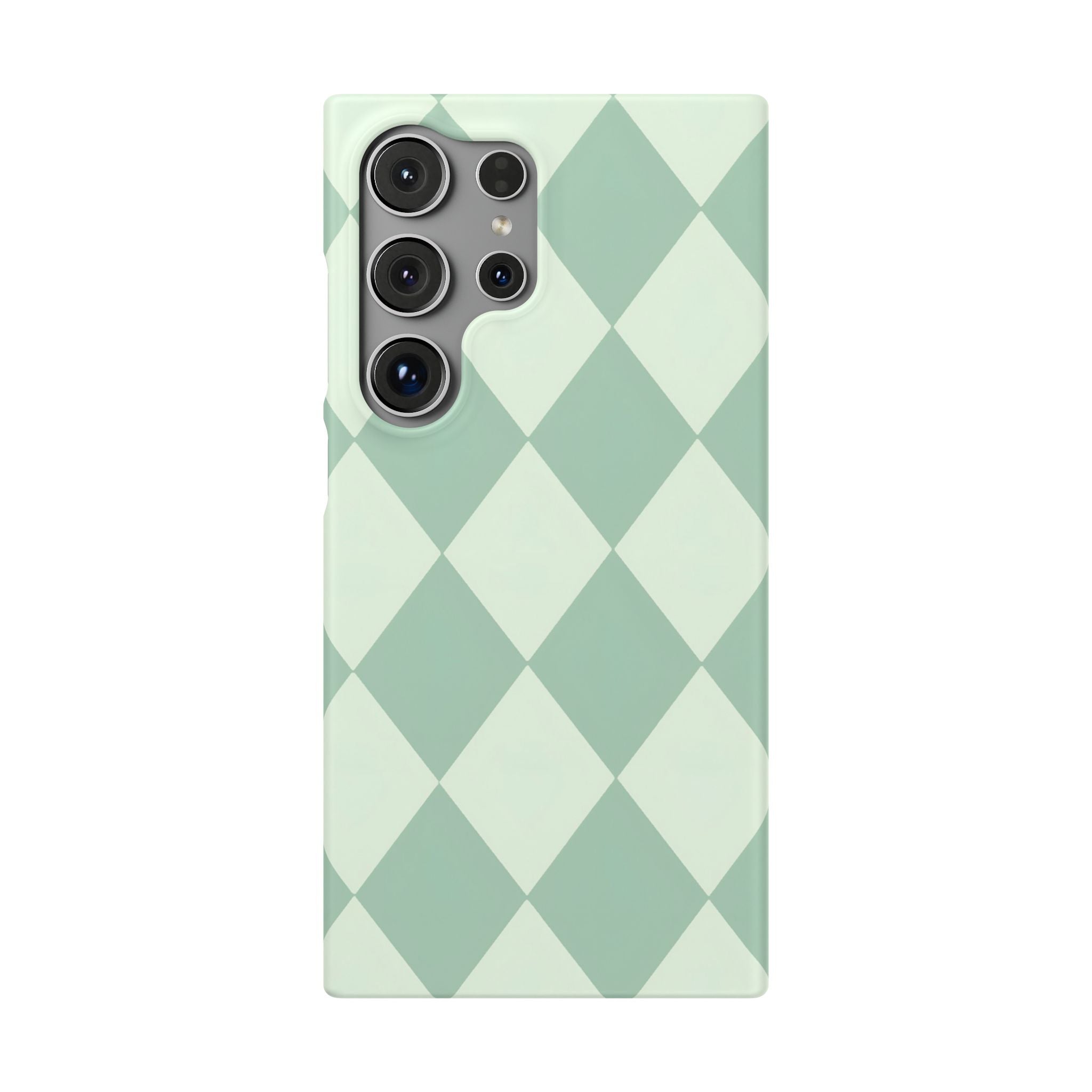 Mint Argyle Snap Phone Case
