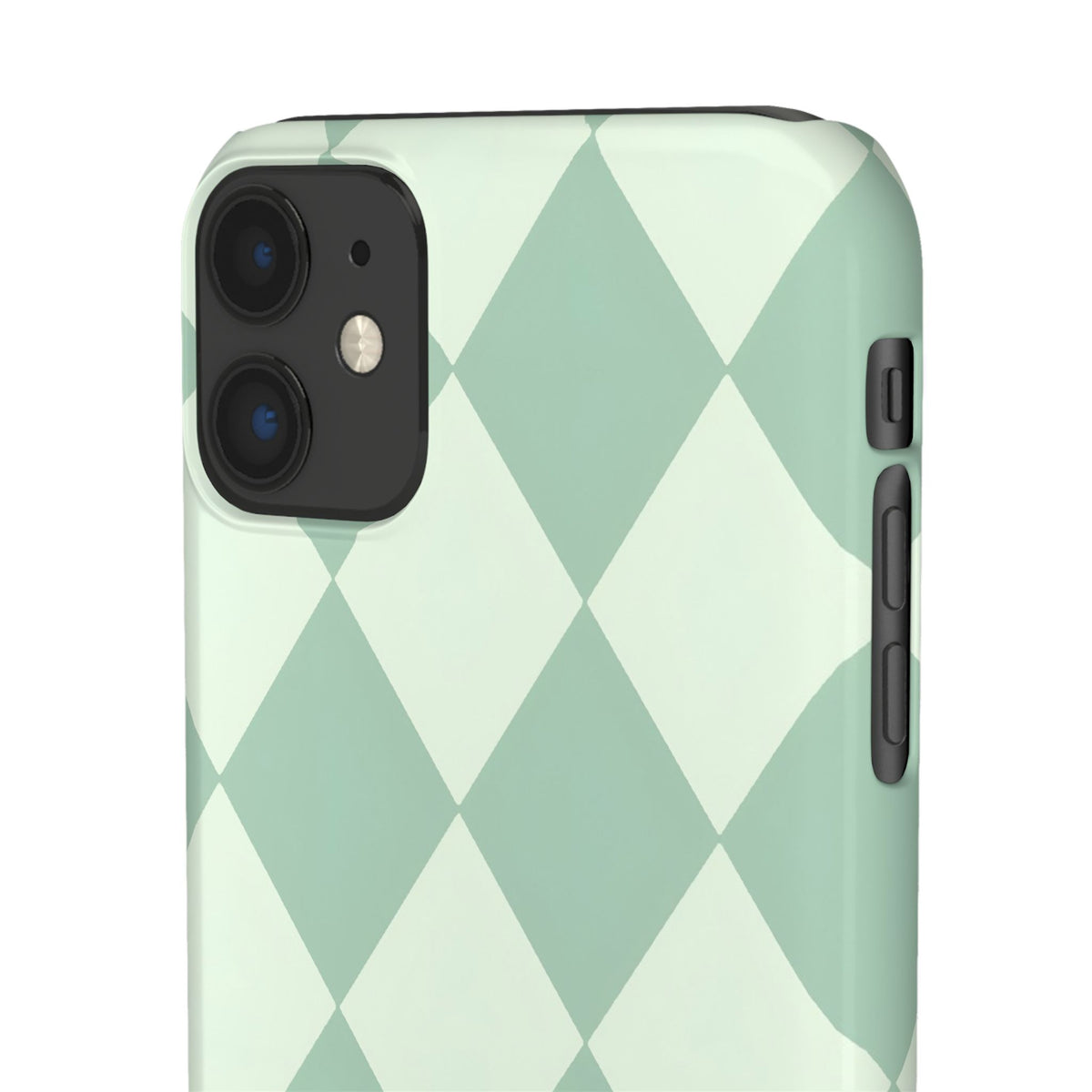 Mint Argyle Snap Phone Case