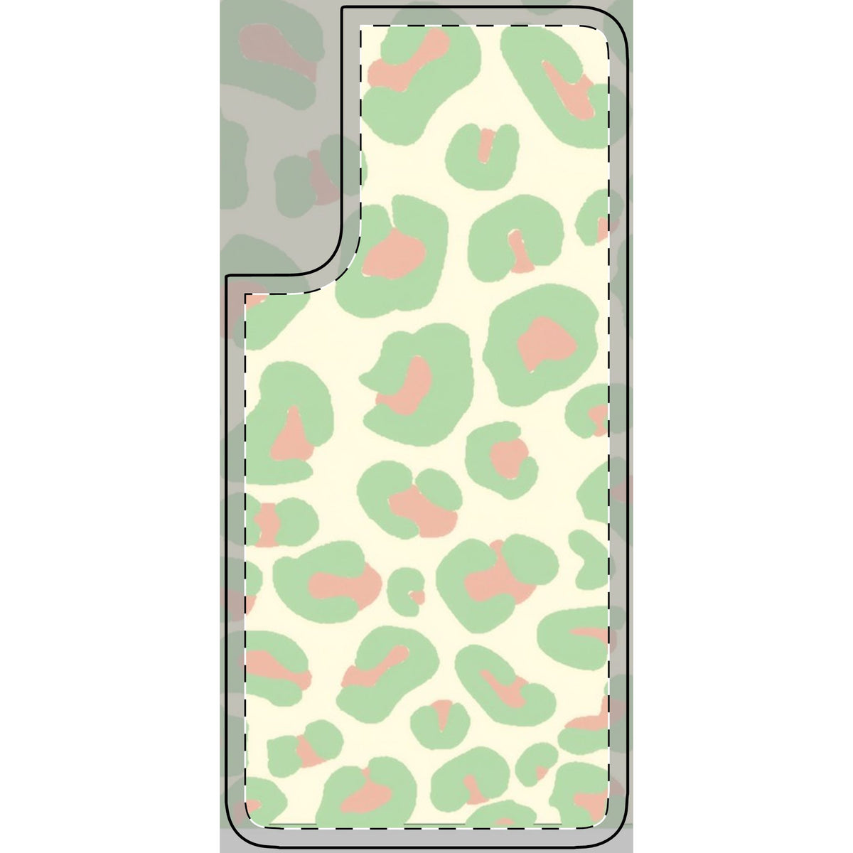 Pistachio and Strawberry Leopard Print Phone Case