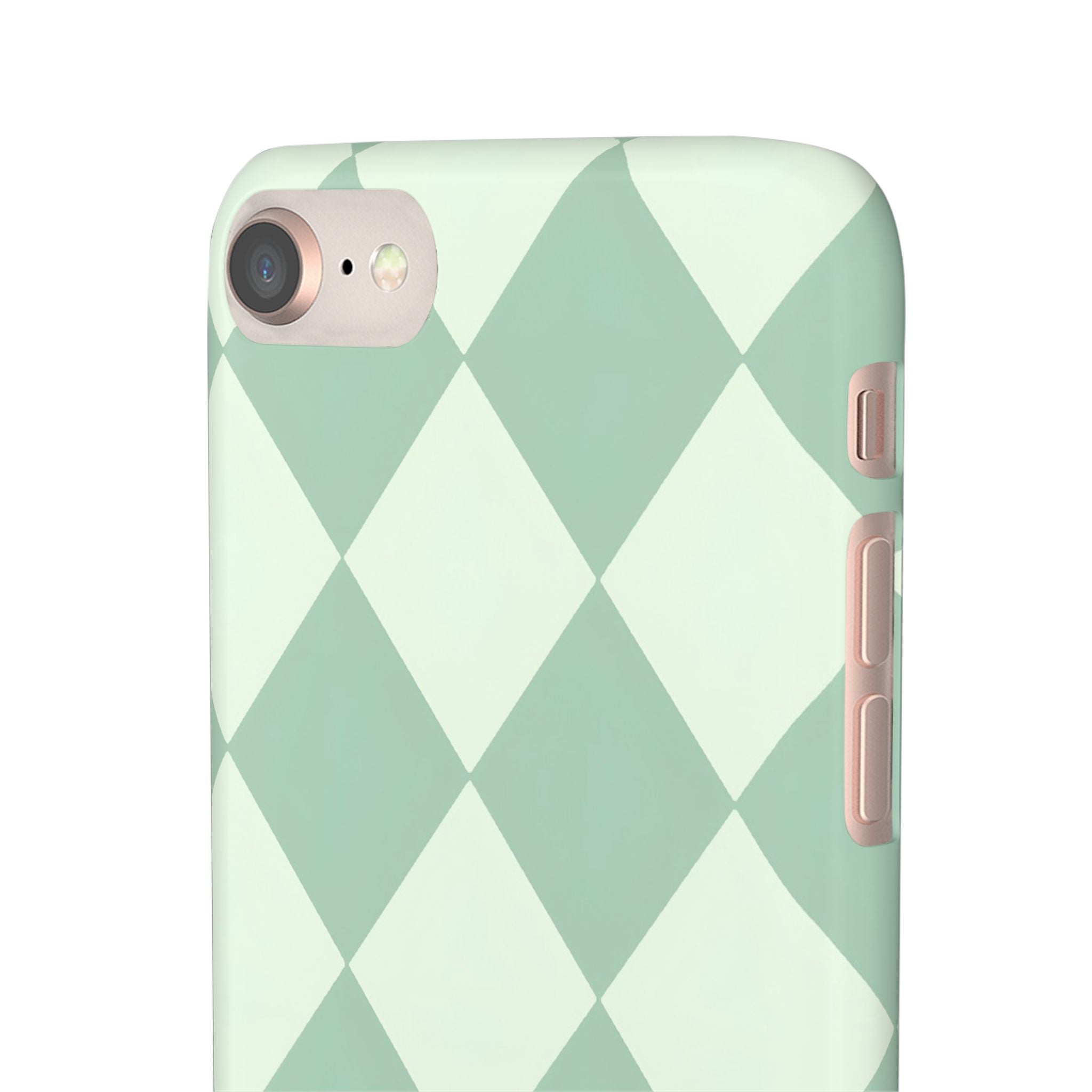 Mint Argyle Snap Phone Case