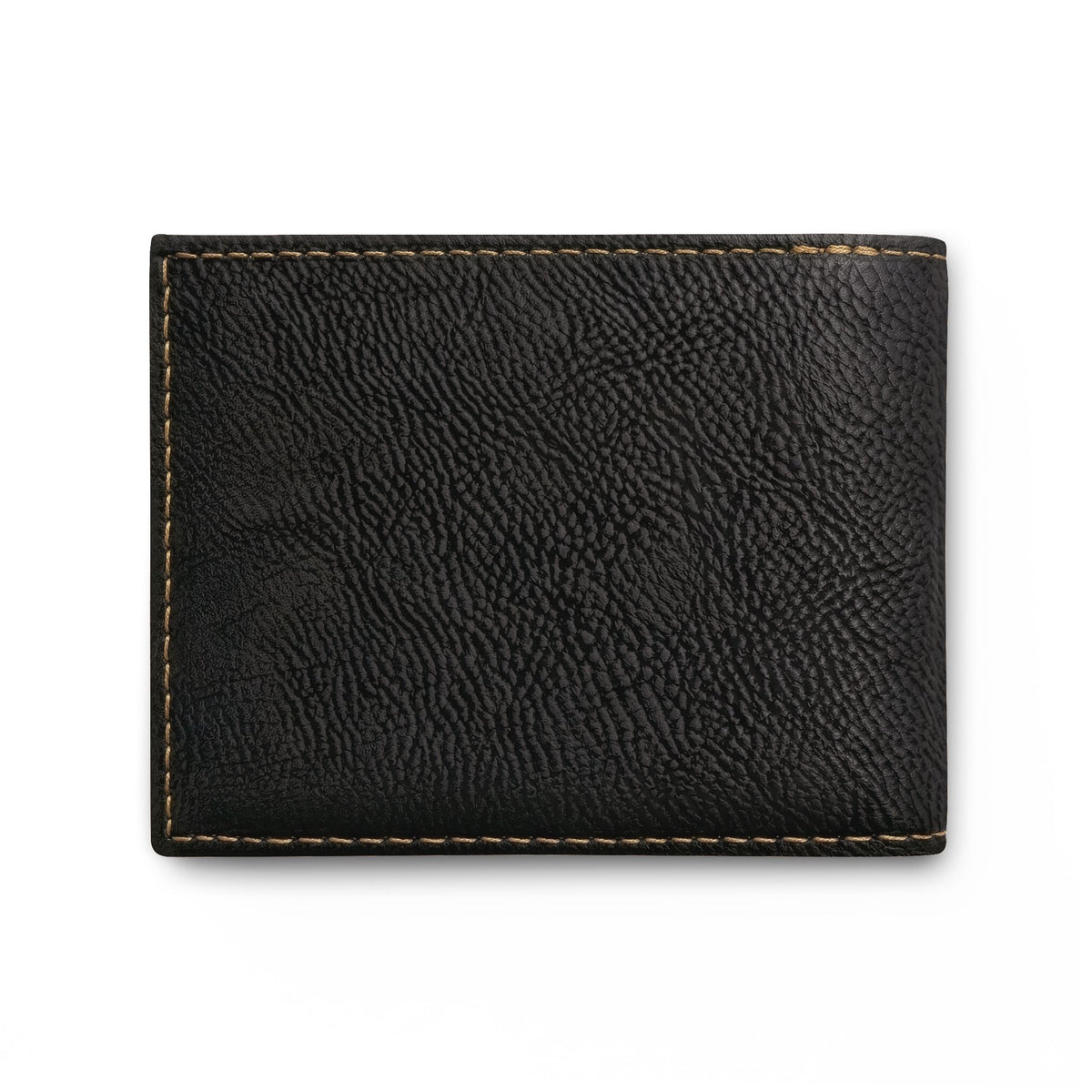 Leather Embossed Lucky Four-Leaf Clover Bi-Fold Wallet