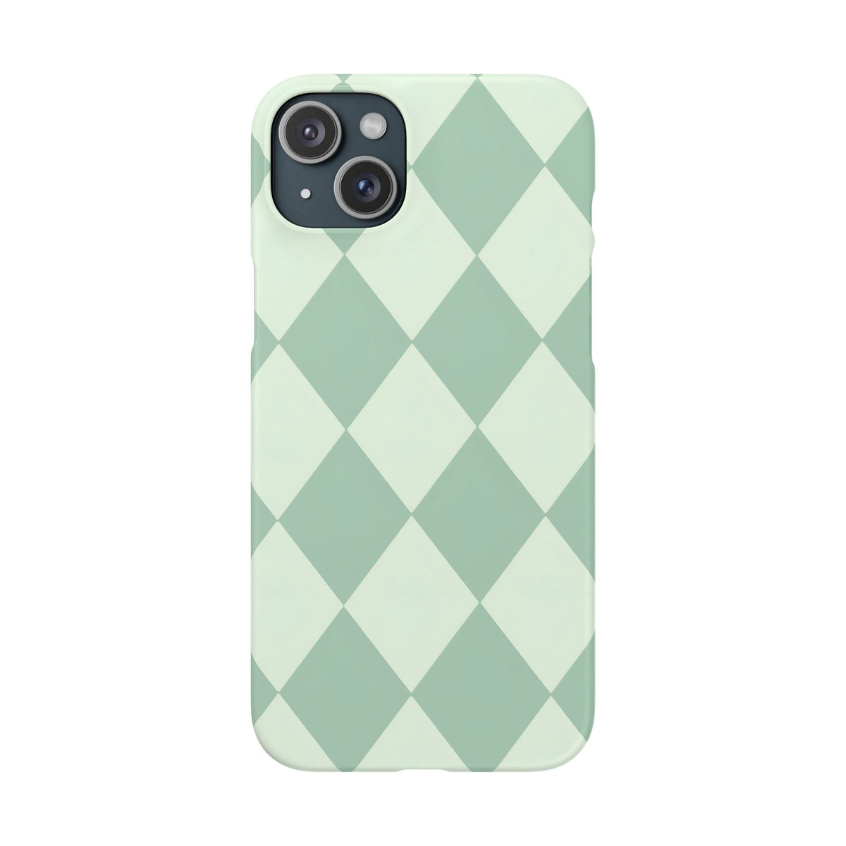 Mint Argyle Snap Phone Case