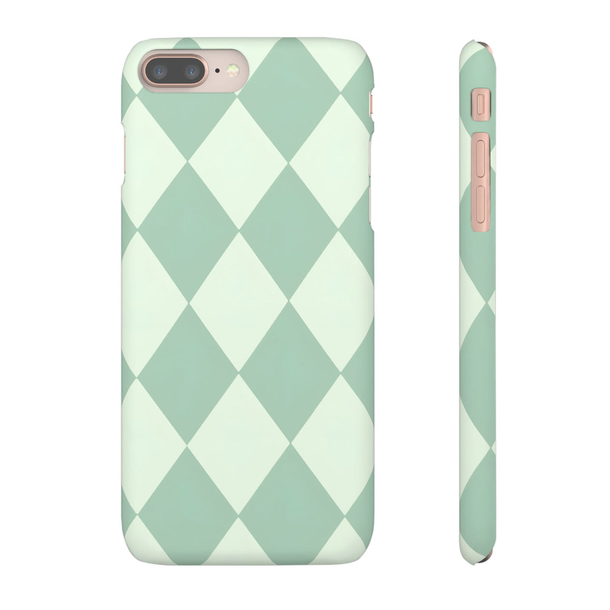 Mint Argyle Snap Phone Case