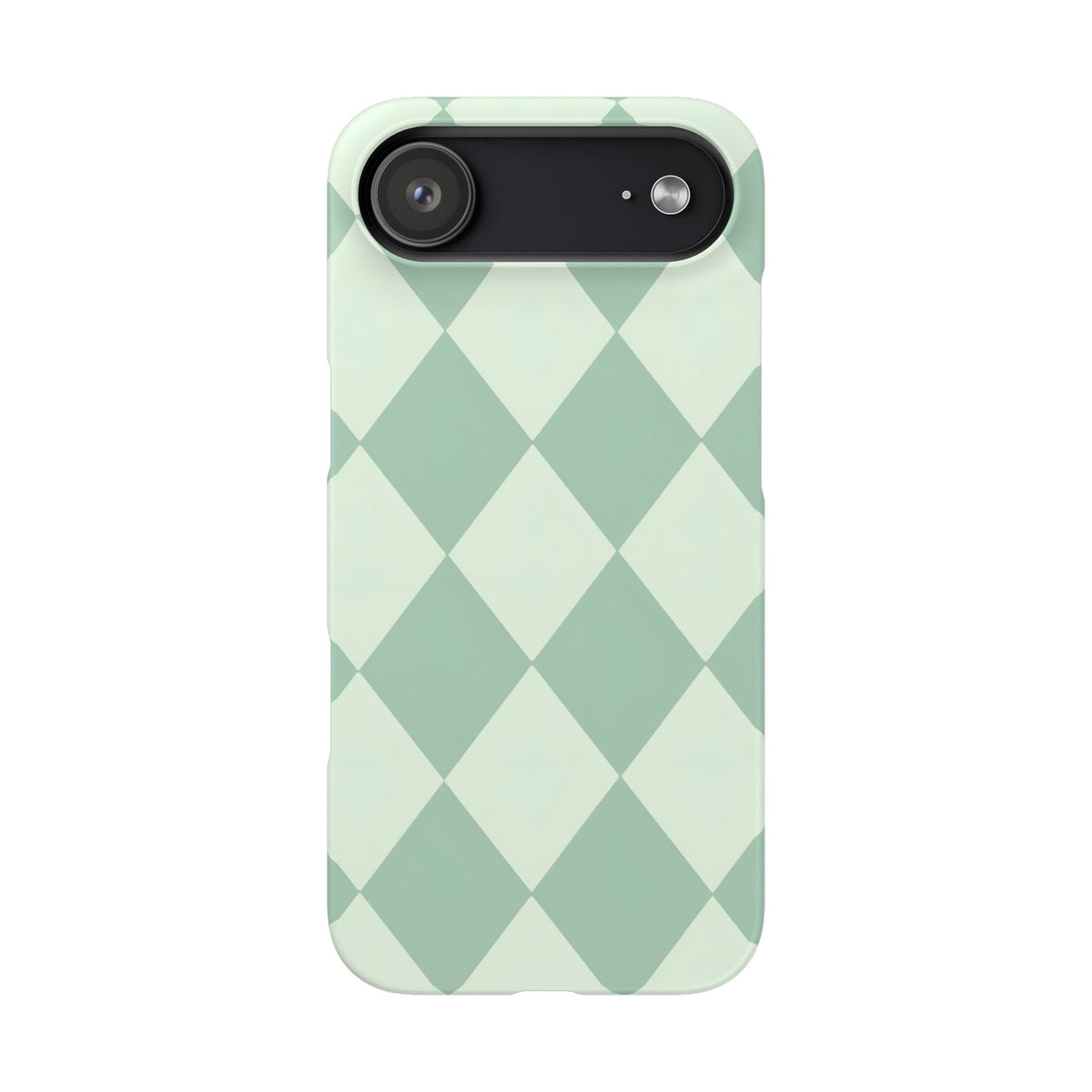 Mint Argyle Snap Phone Case