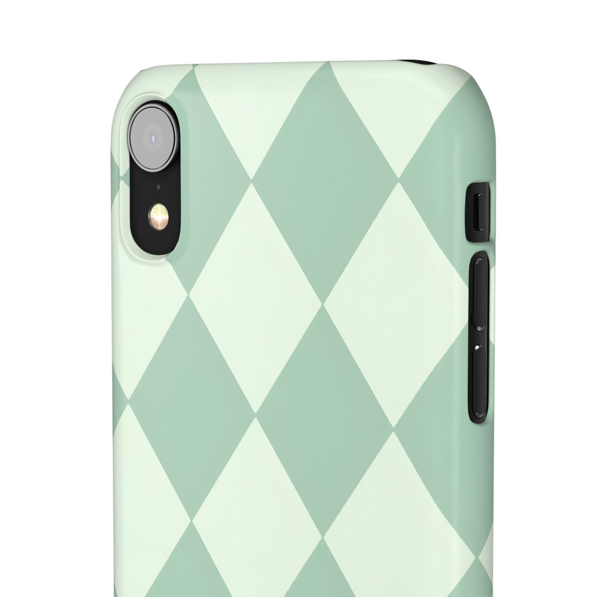 Mint Argyle Snap Phone Case