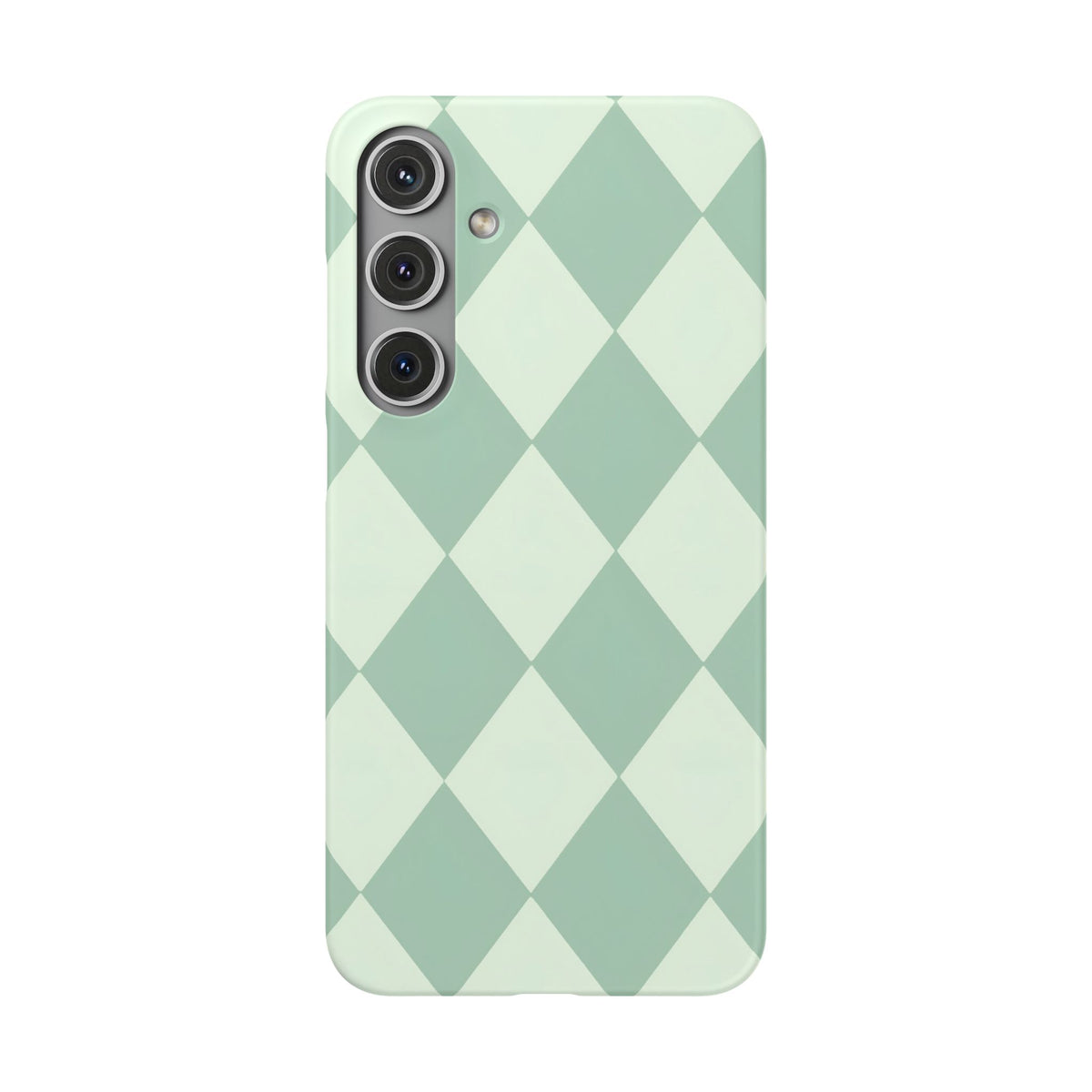 Mint Argyle Snap Phone Case