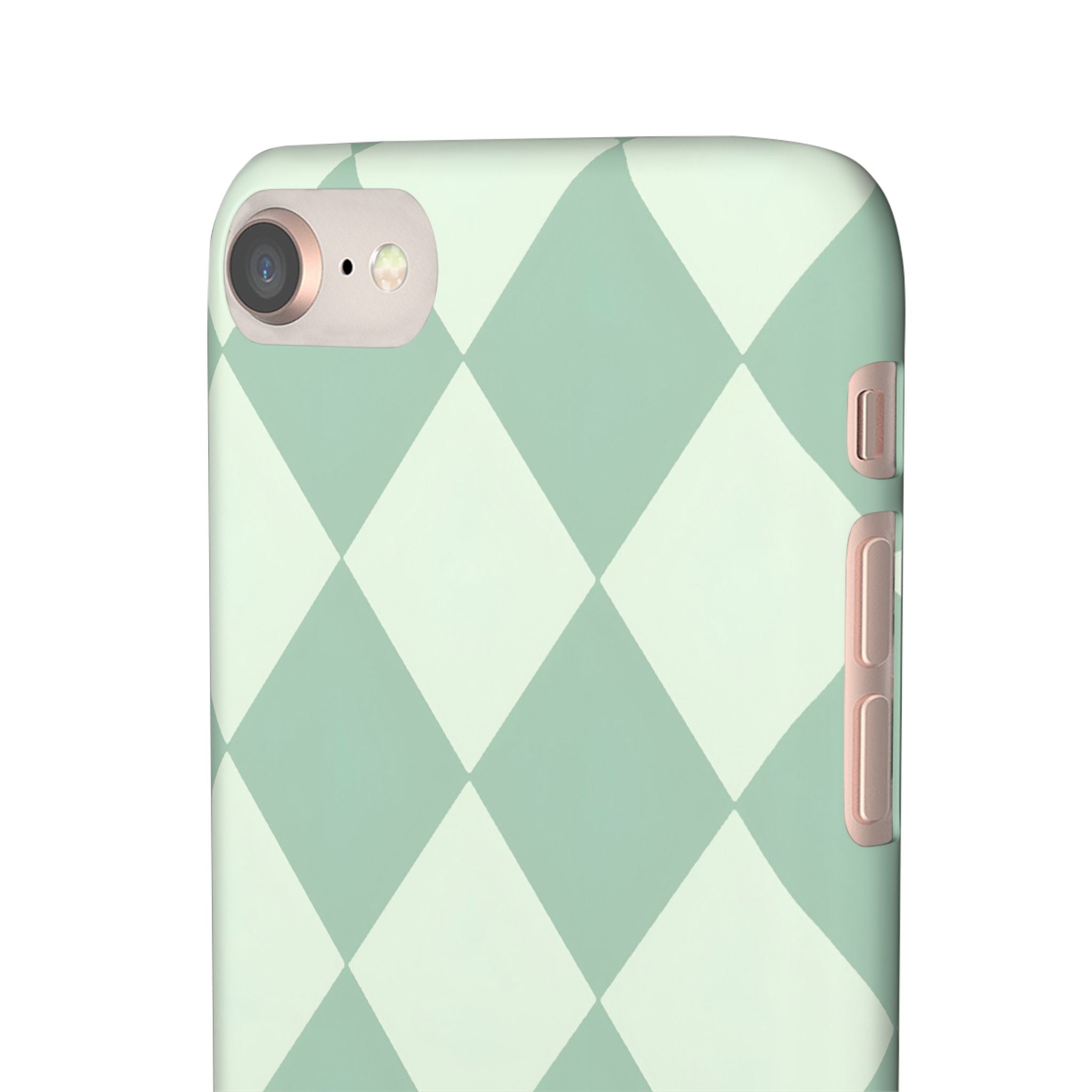 Mint Argyle Snap Phone Case