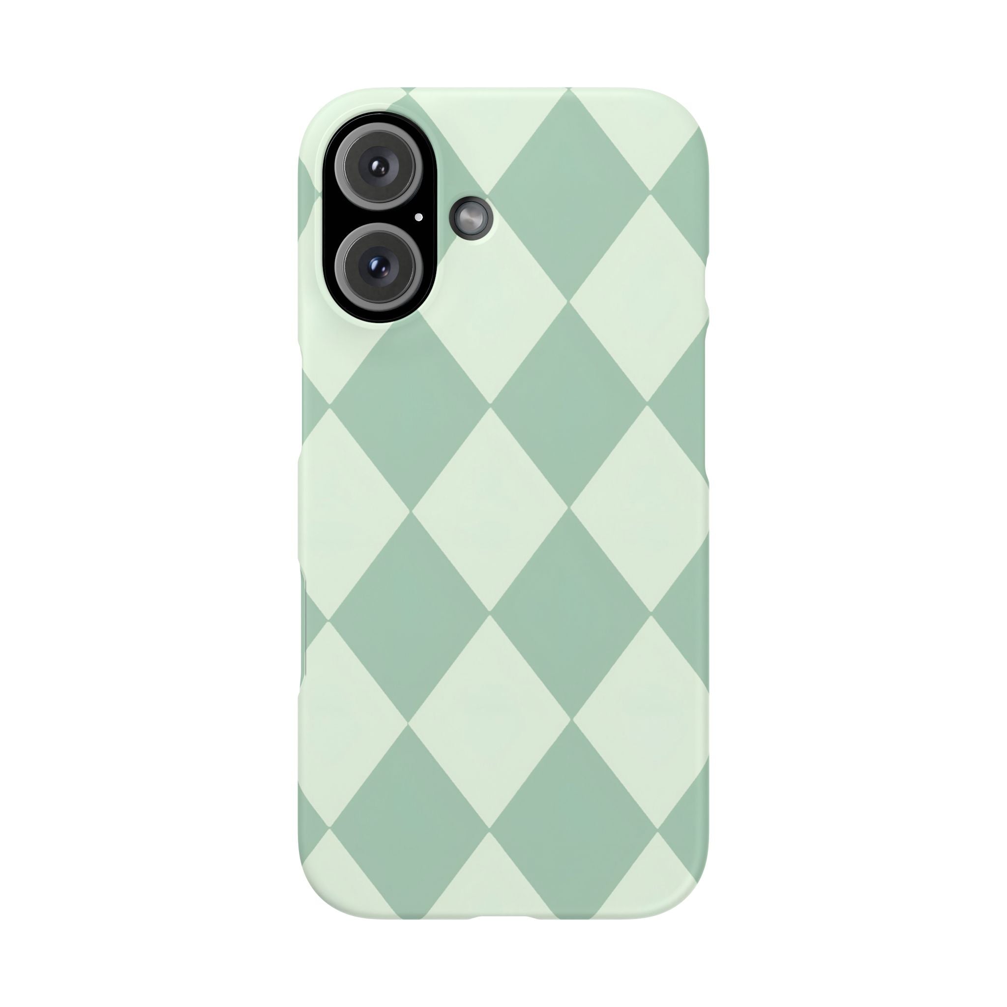 Mint Argyle Snap Phone Case