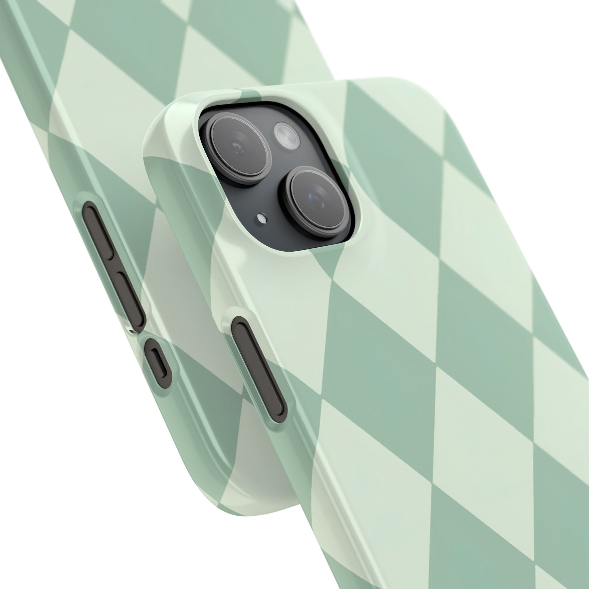 Mint Argyle Snap Phone Case