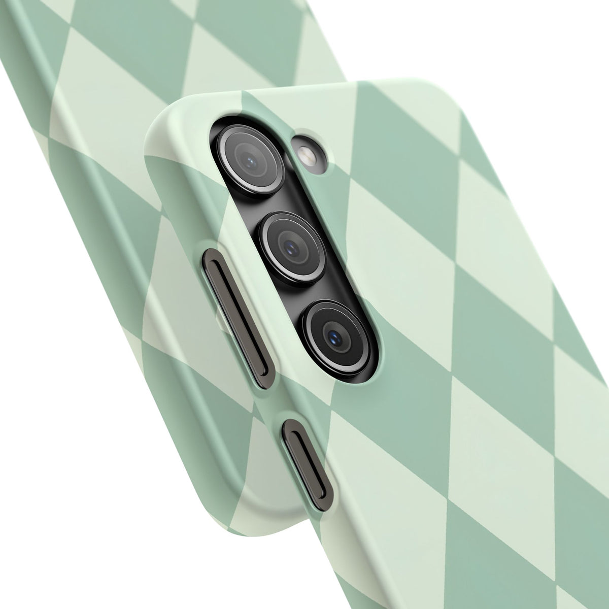 Mint Argyle Snap Phone Case