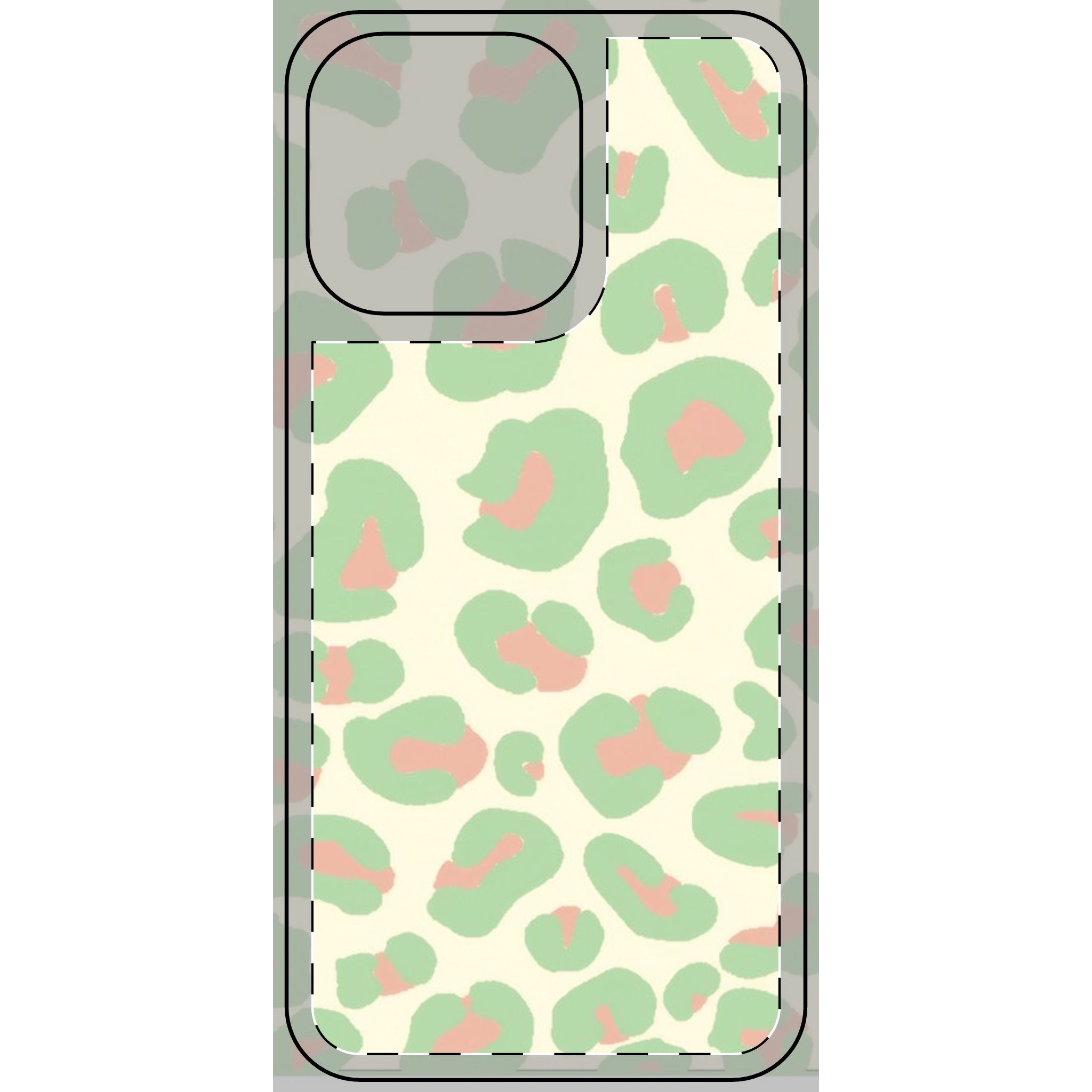 Pistachio and Strawberry Leopard Print Phone Case