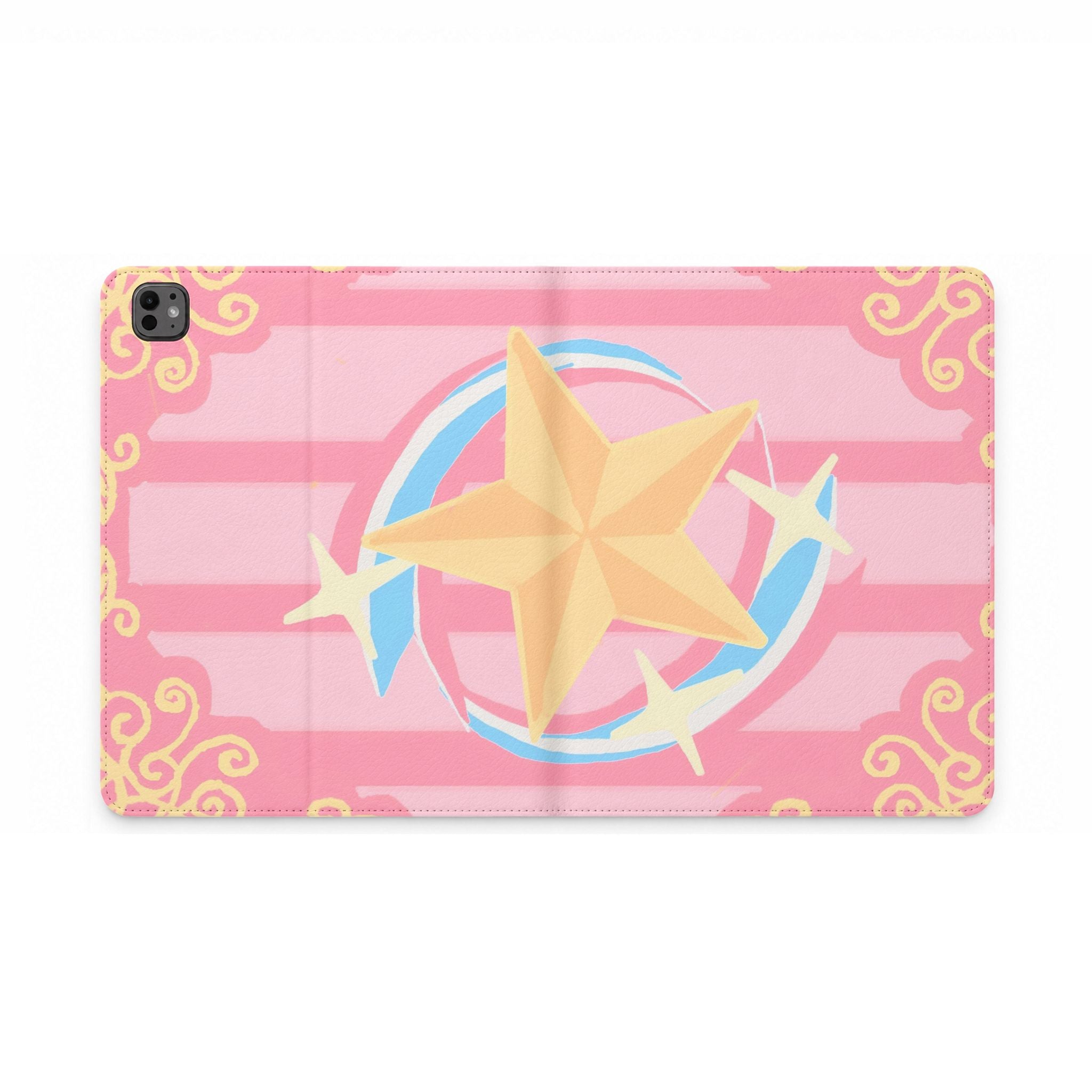 Pink Star Emblem Tablet Folio Case — Magical Girl Inspired Tablet Cover