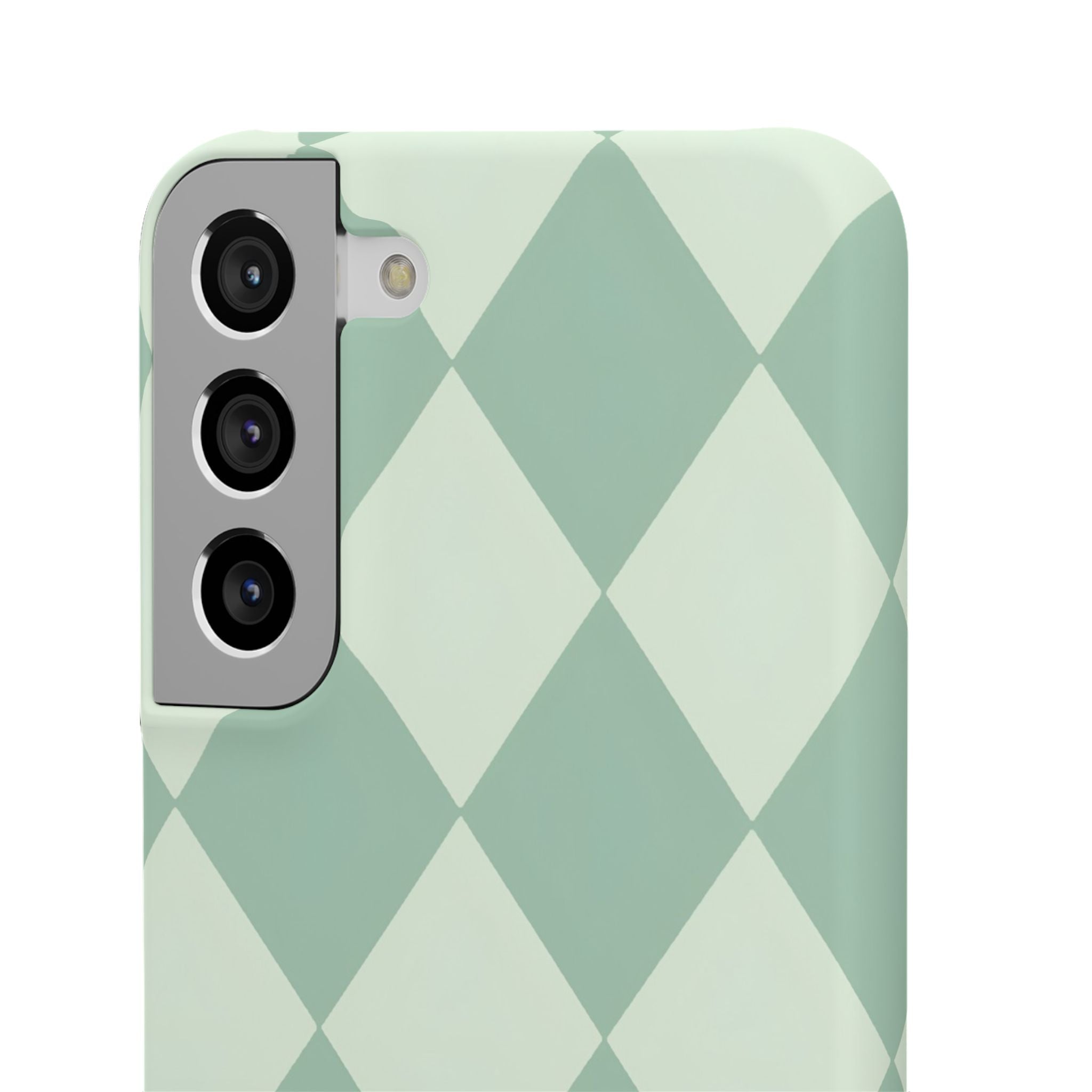 Mint Argyle Snap Phone Case