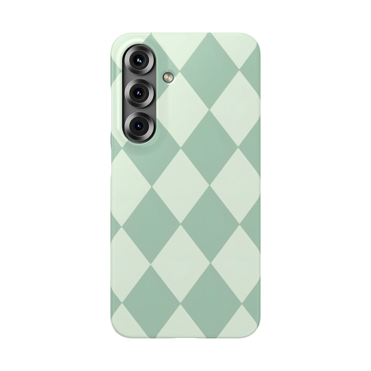 Mint Argyle Snap Phone Case