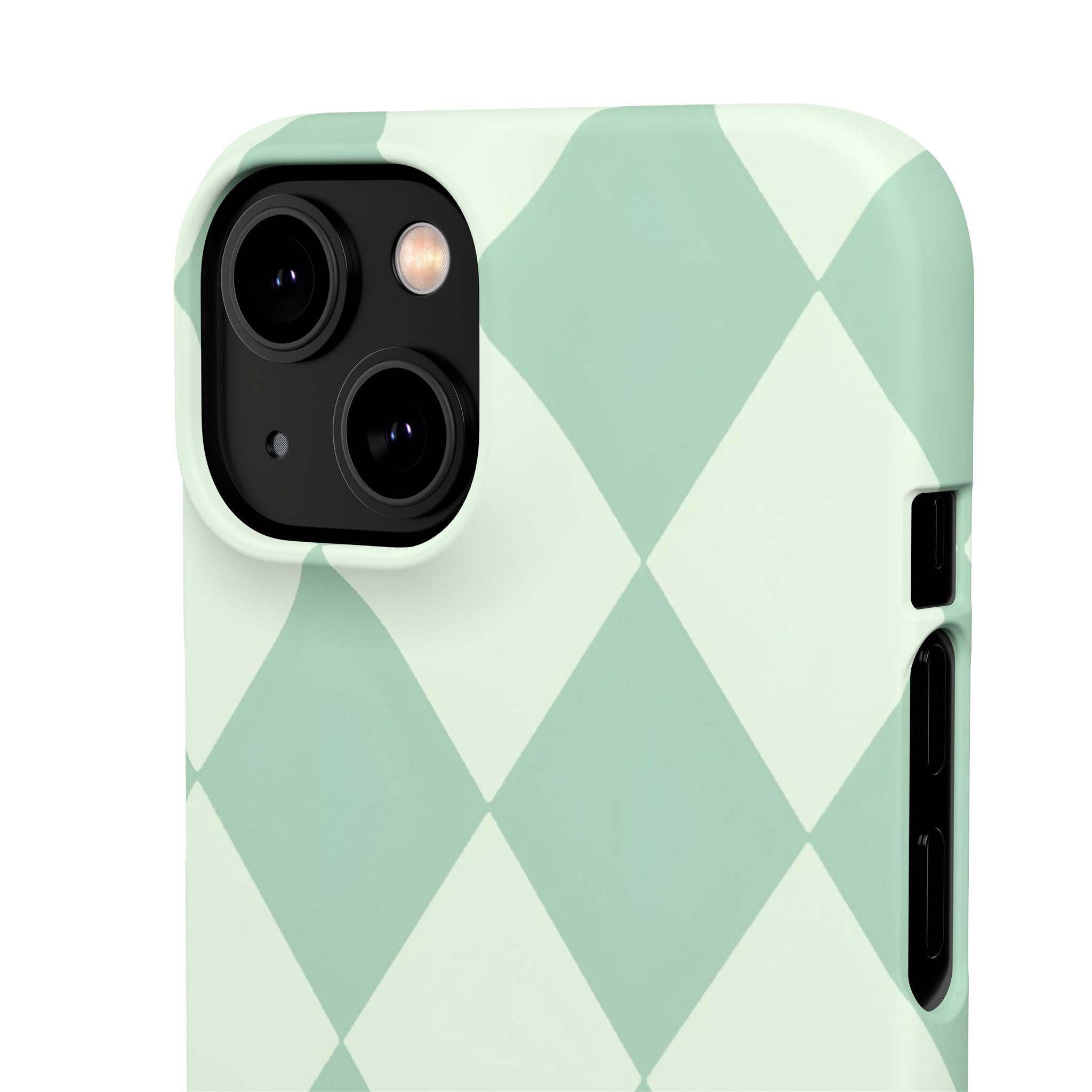 Mint Argyle Snap Phone Case