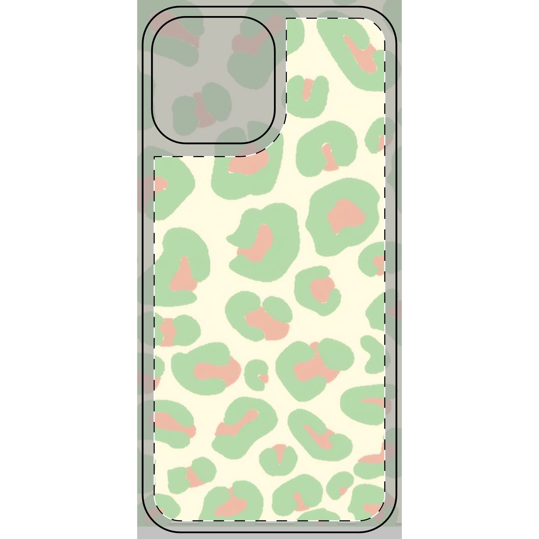 Pistachio and Strawberry Leopard Print Phone Case