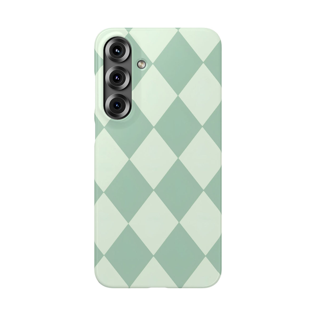 Mint Argyle Snap Phone Case