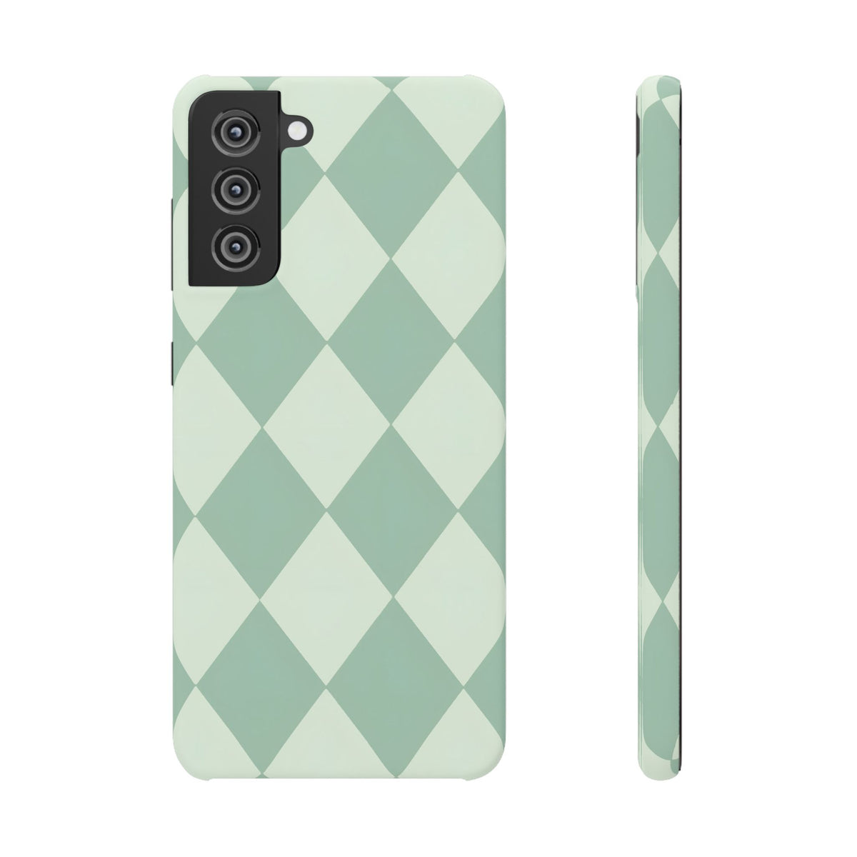Mint Argyle Snap Phone Case