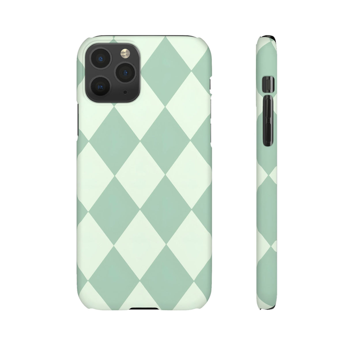 Mint Argyle Snap Phone Case