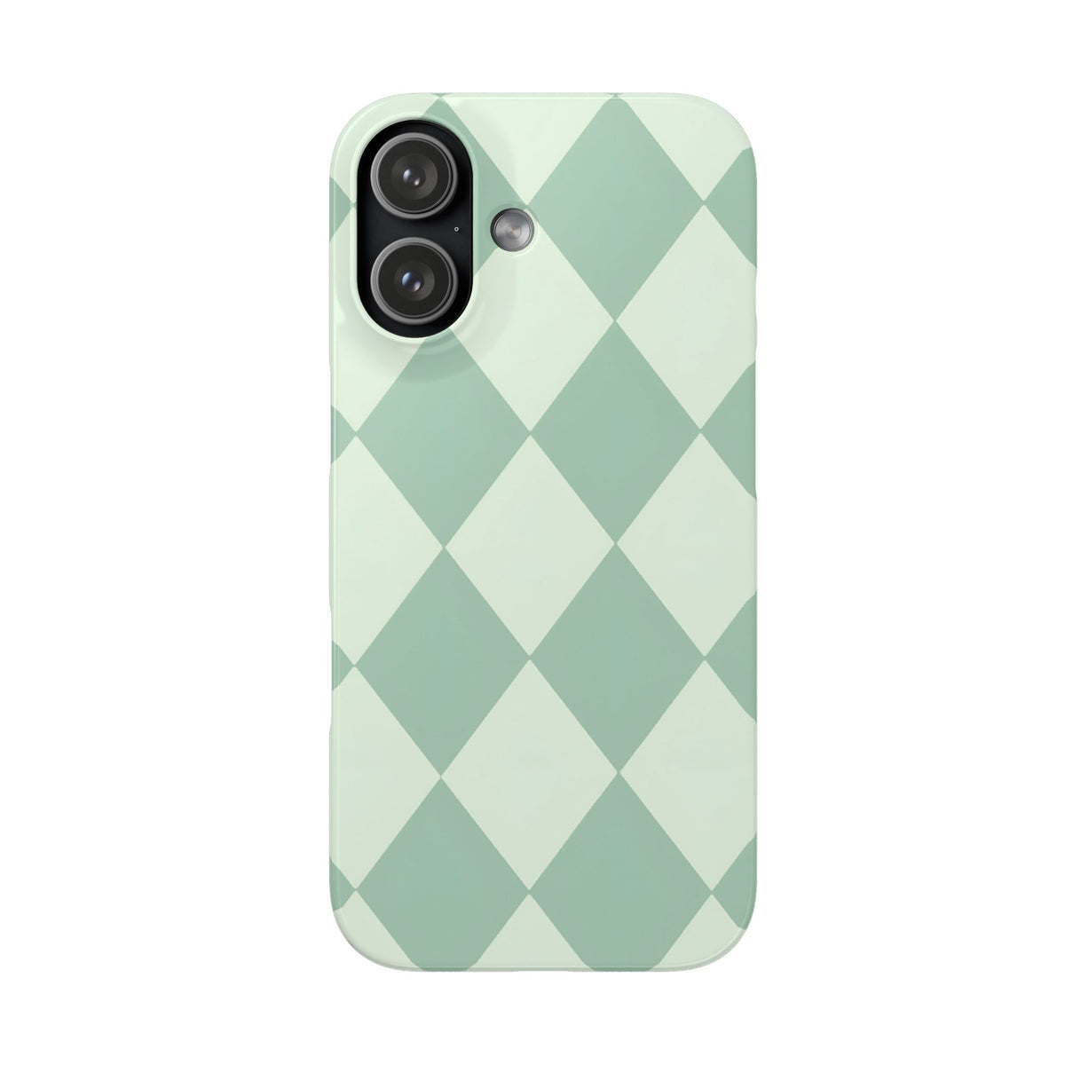 Mint Argyle Snap Phone Case