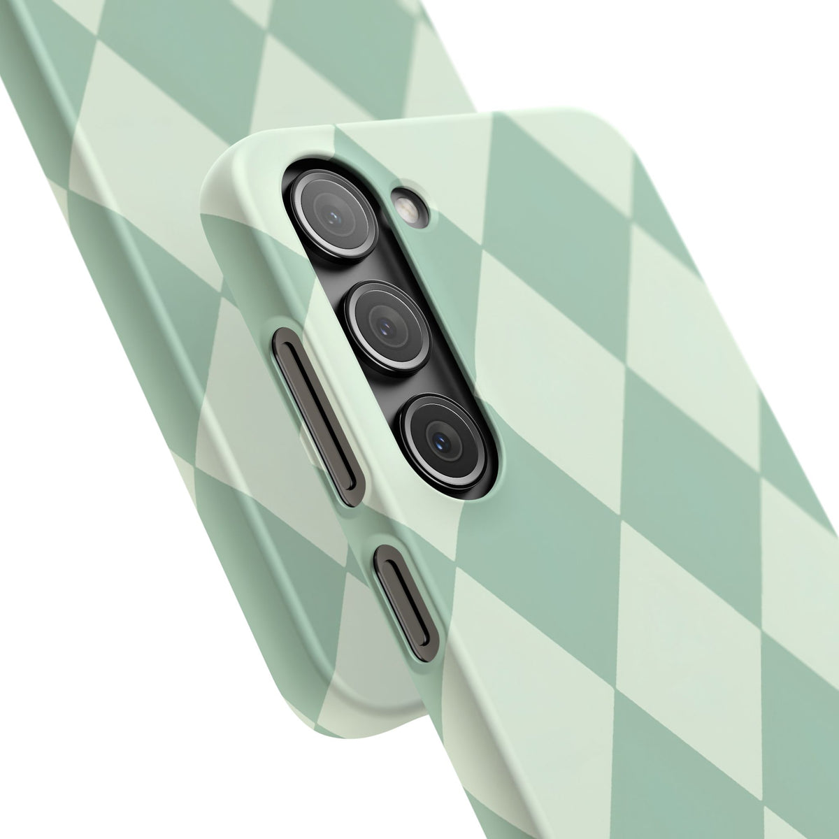 Mint Argyle Snap Phone Case