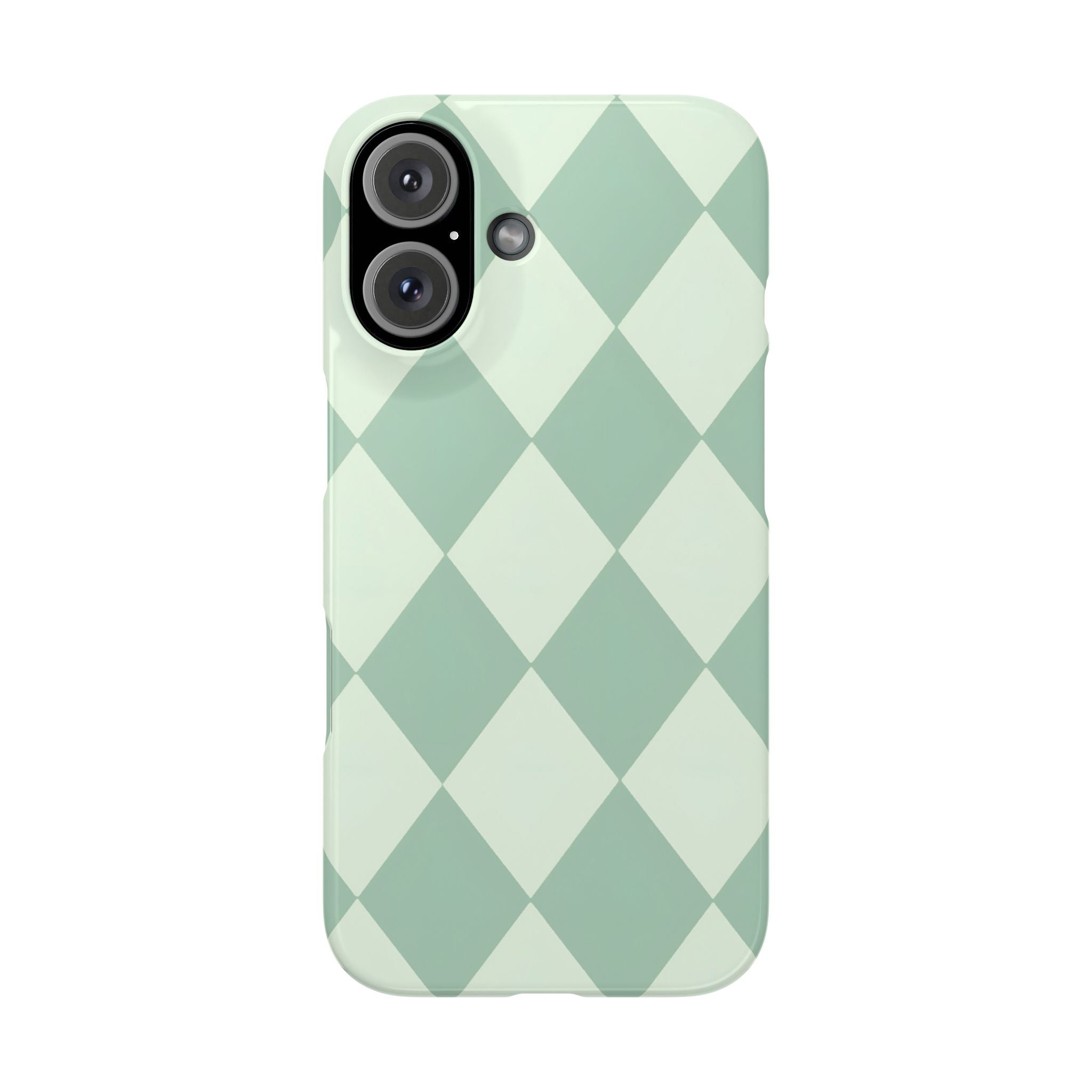 Mint Argyle Snap Phone Case