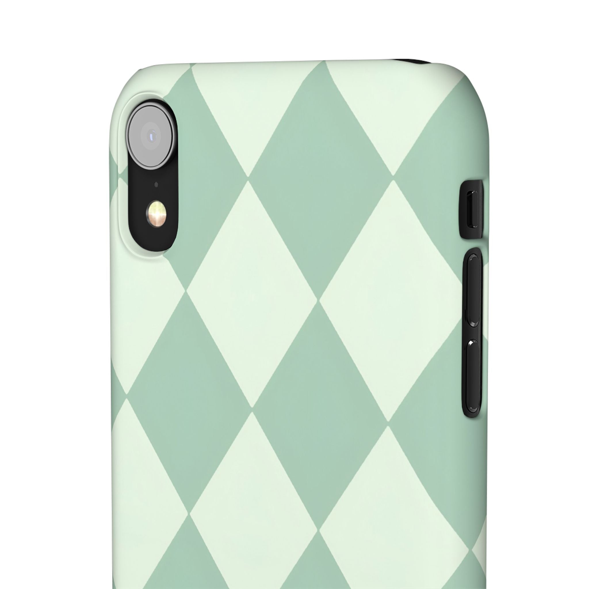 Mint Argyle Snap Phone Case