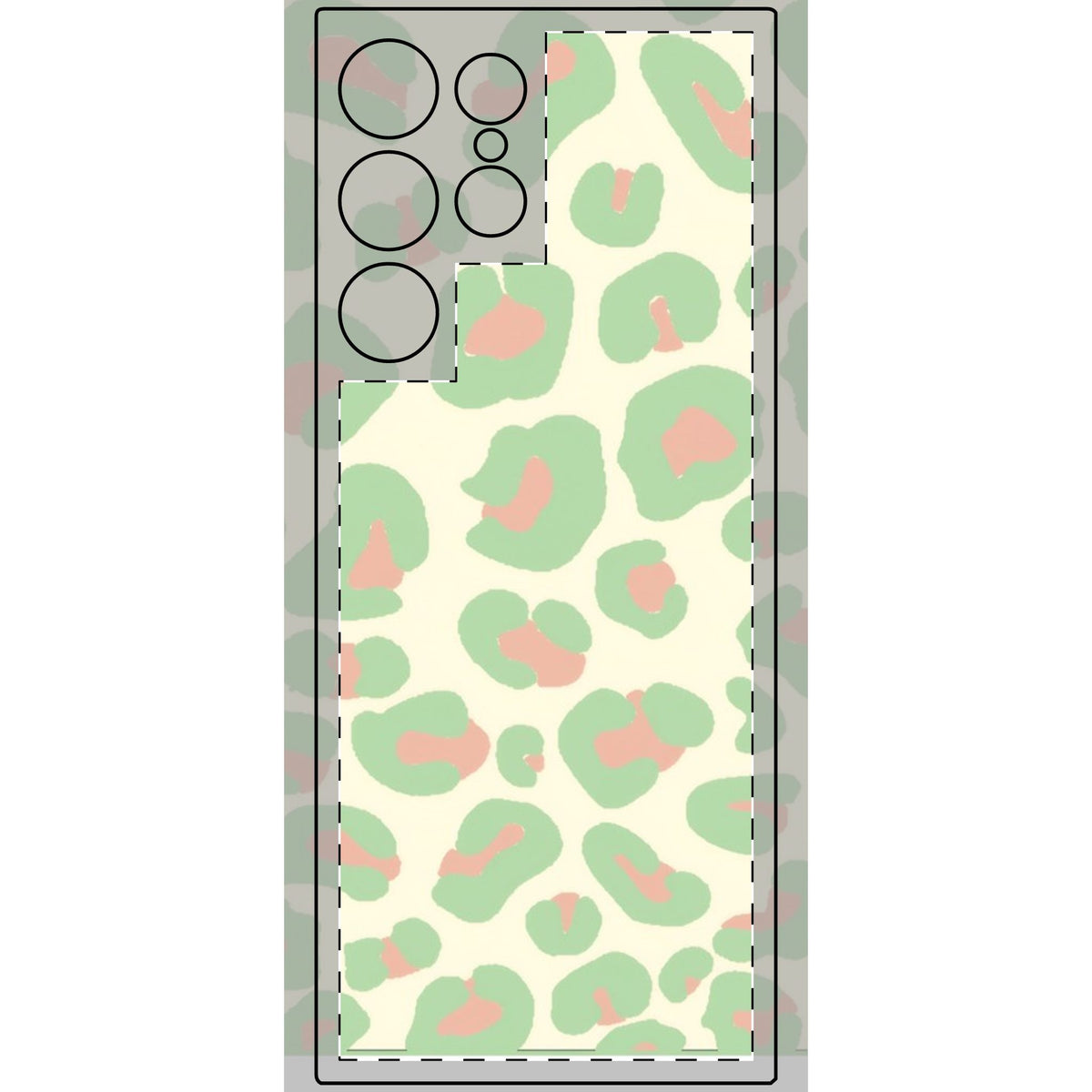 Pistachio and Strawberry Leopard Print Phone Case