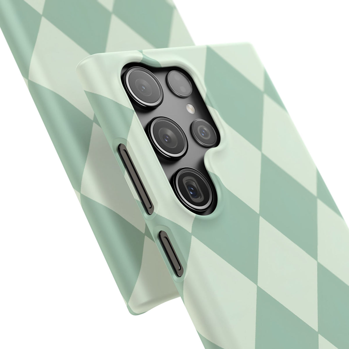 Mint Argyle Snap Phone Case