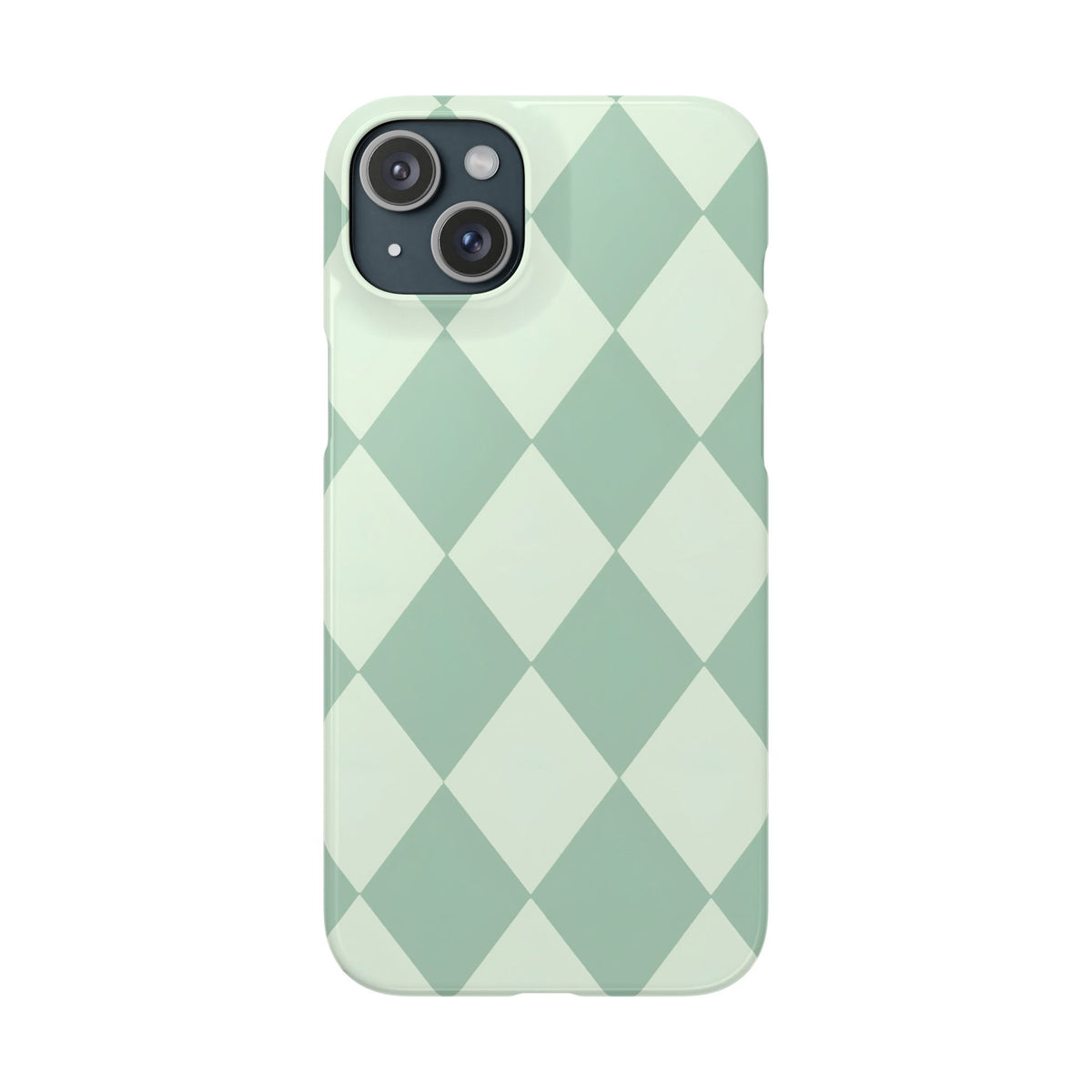 Mint Argyle Snap Phone Case