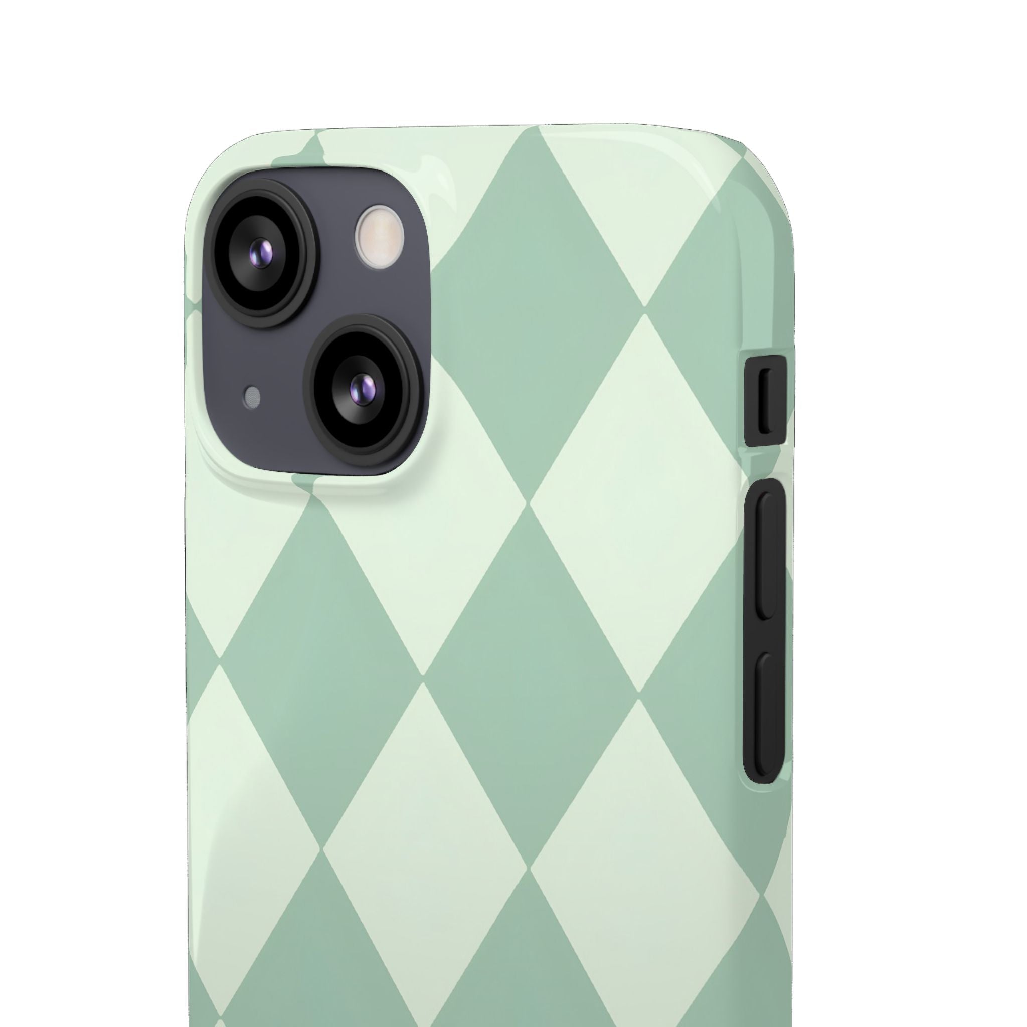 Mint Argyle Snap Phone Case