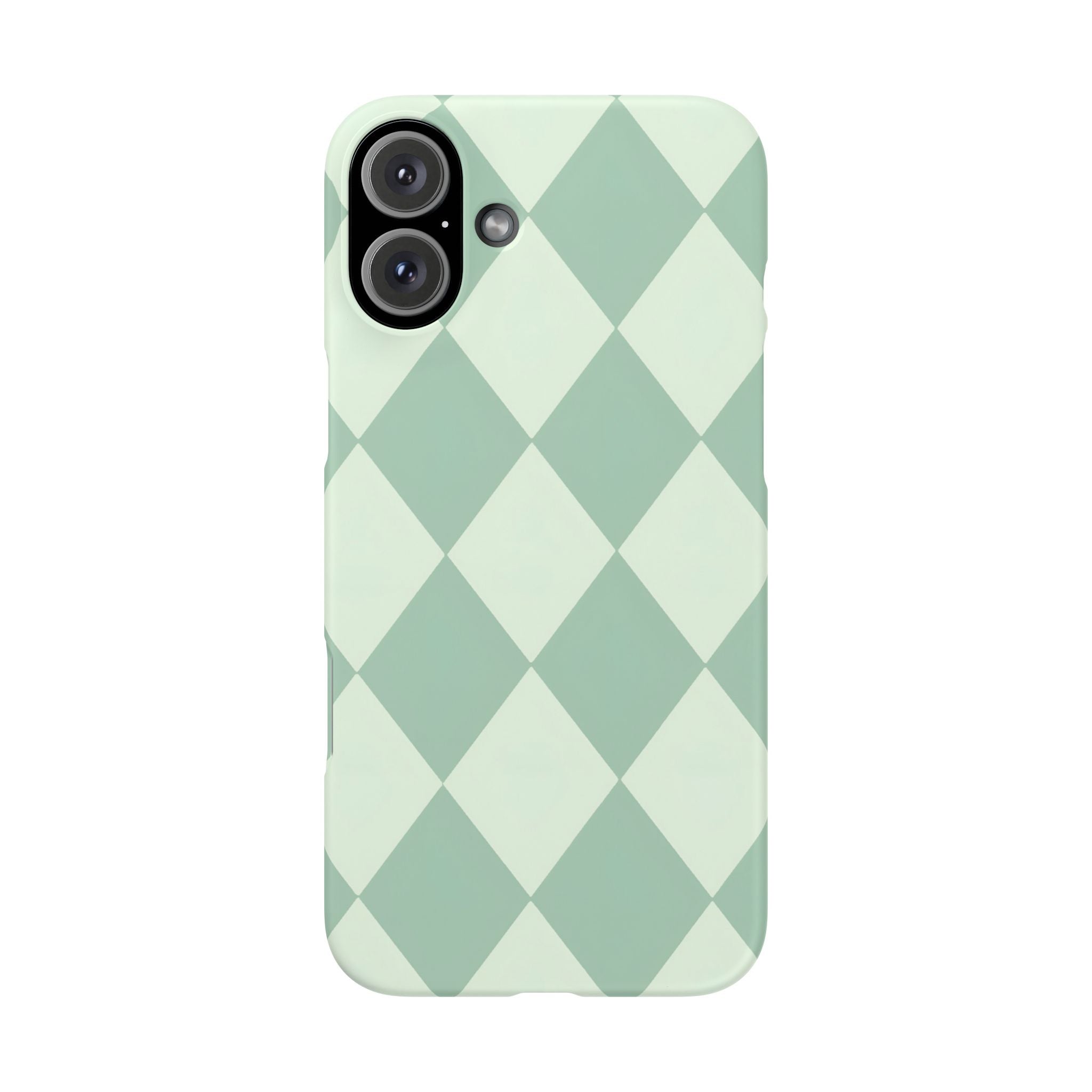 Mint Argyle Snap Phone Case
