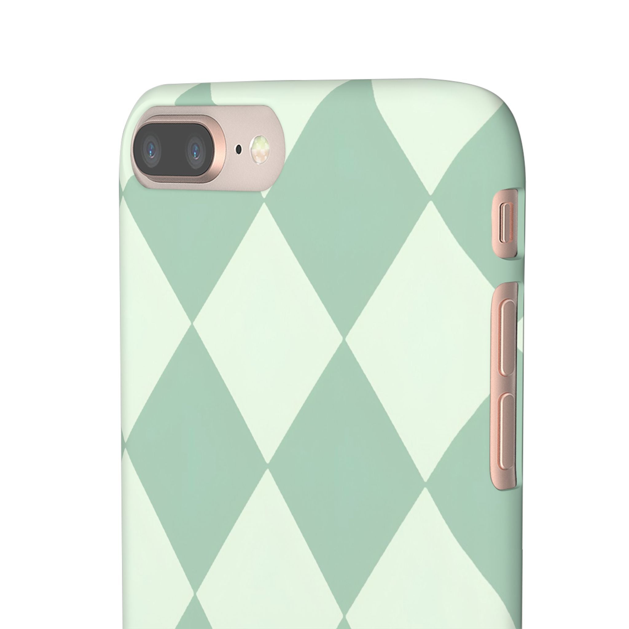 Mint Argyle Snap Phone Case