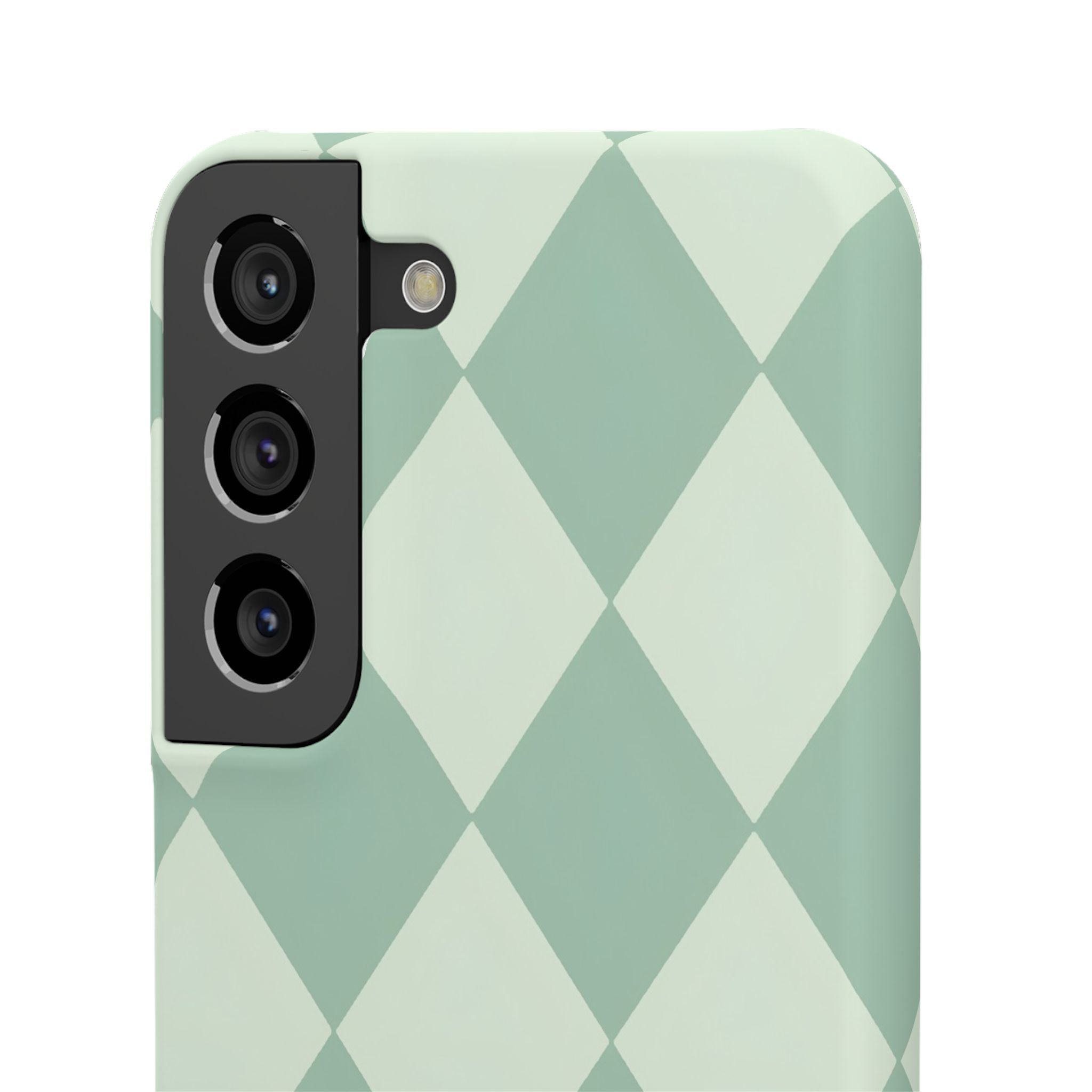 Mint Argyle Snap Phone Case