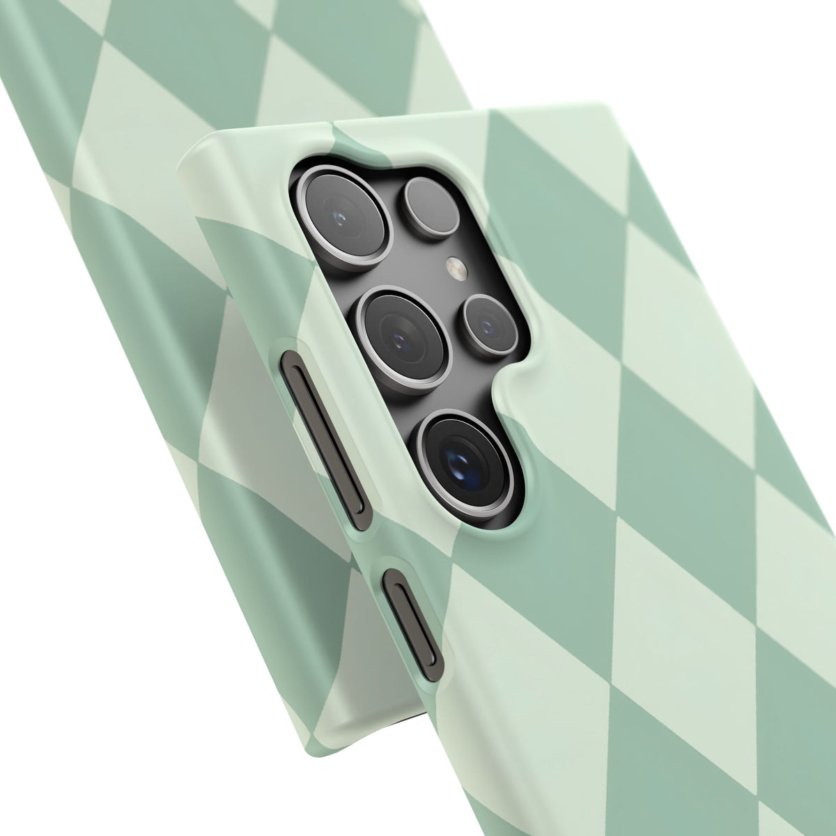 Mint Argyle Snap Phone Case