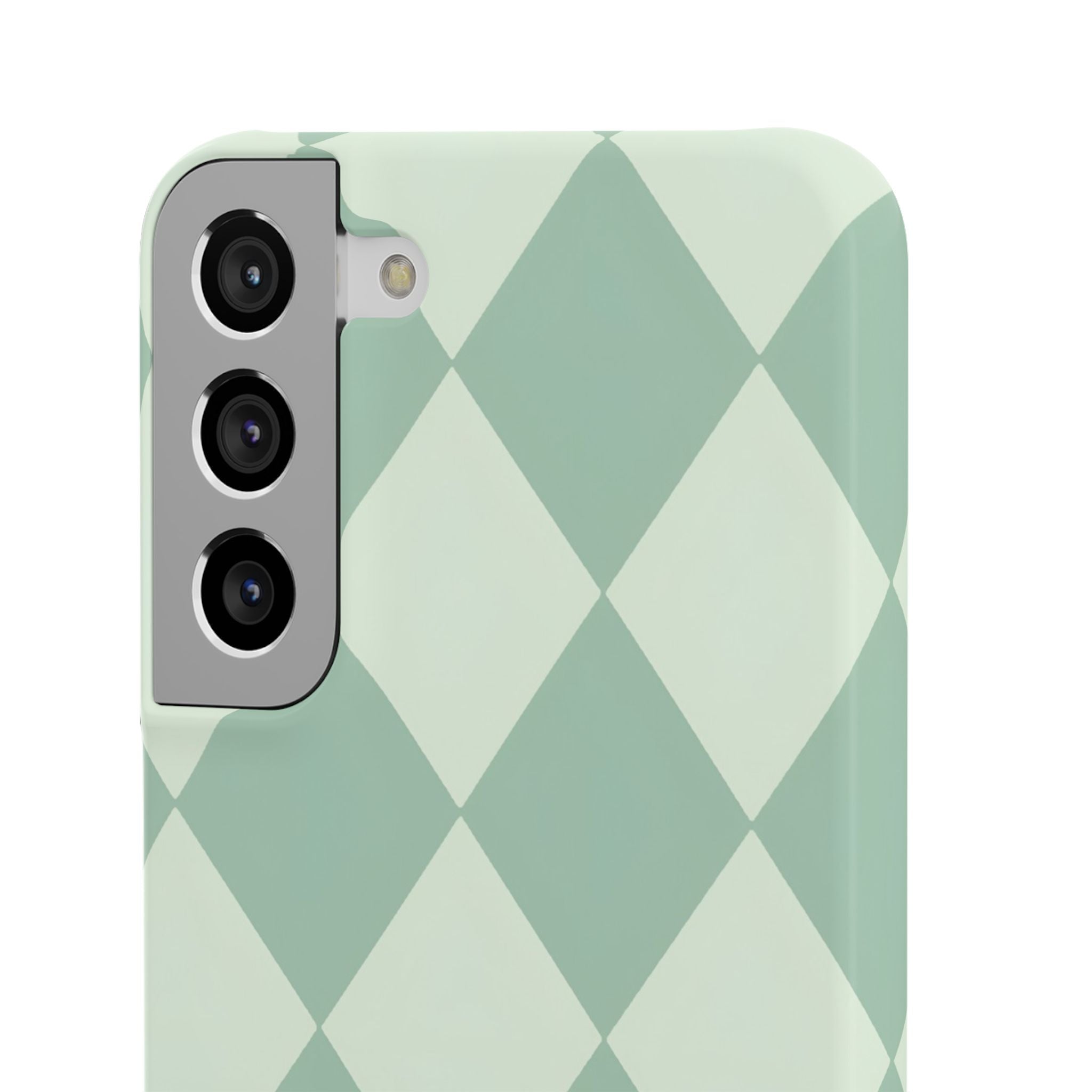 Mint Argyle Snap Phone Case