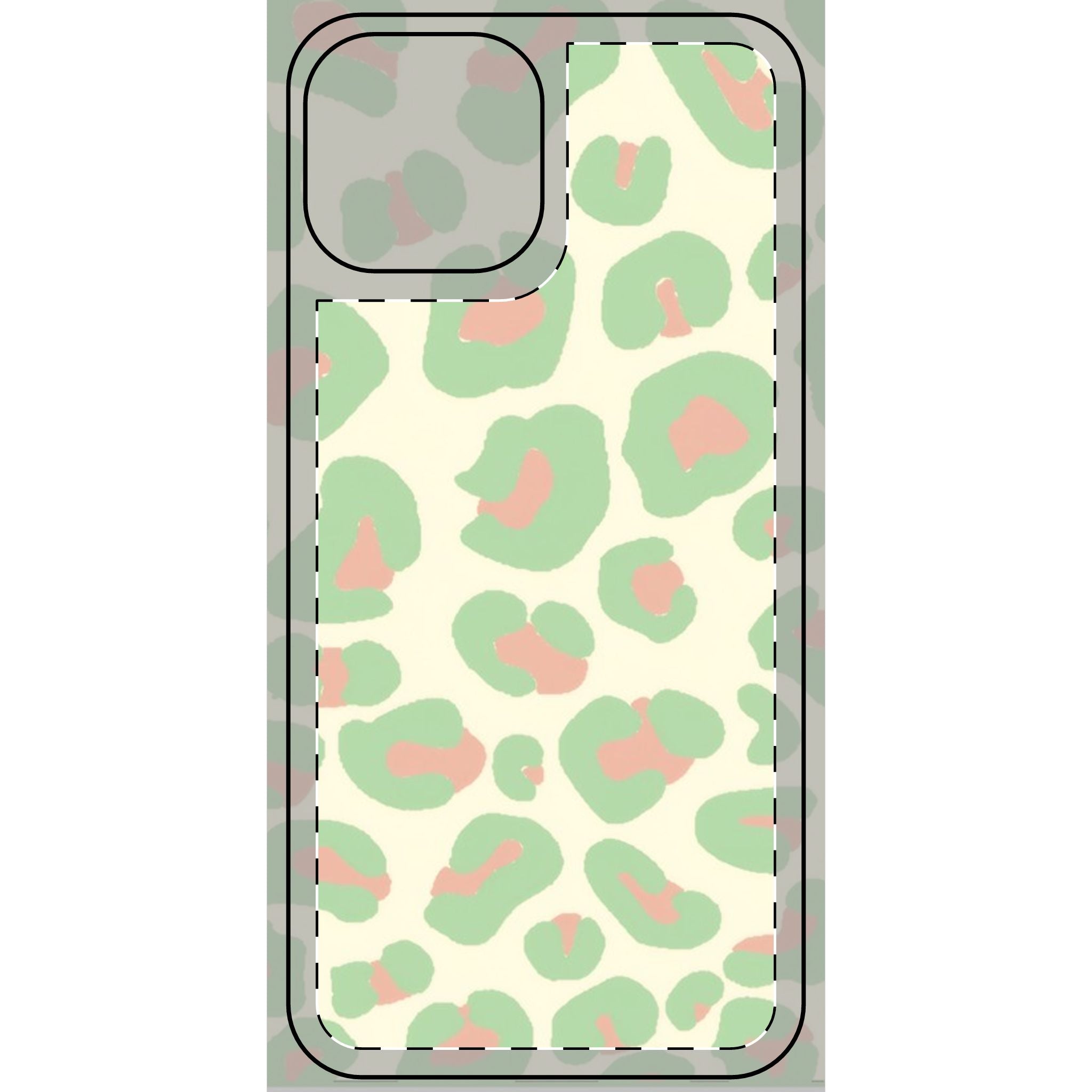 Pistachio and Strawberry Leopard Print Phone Case