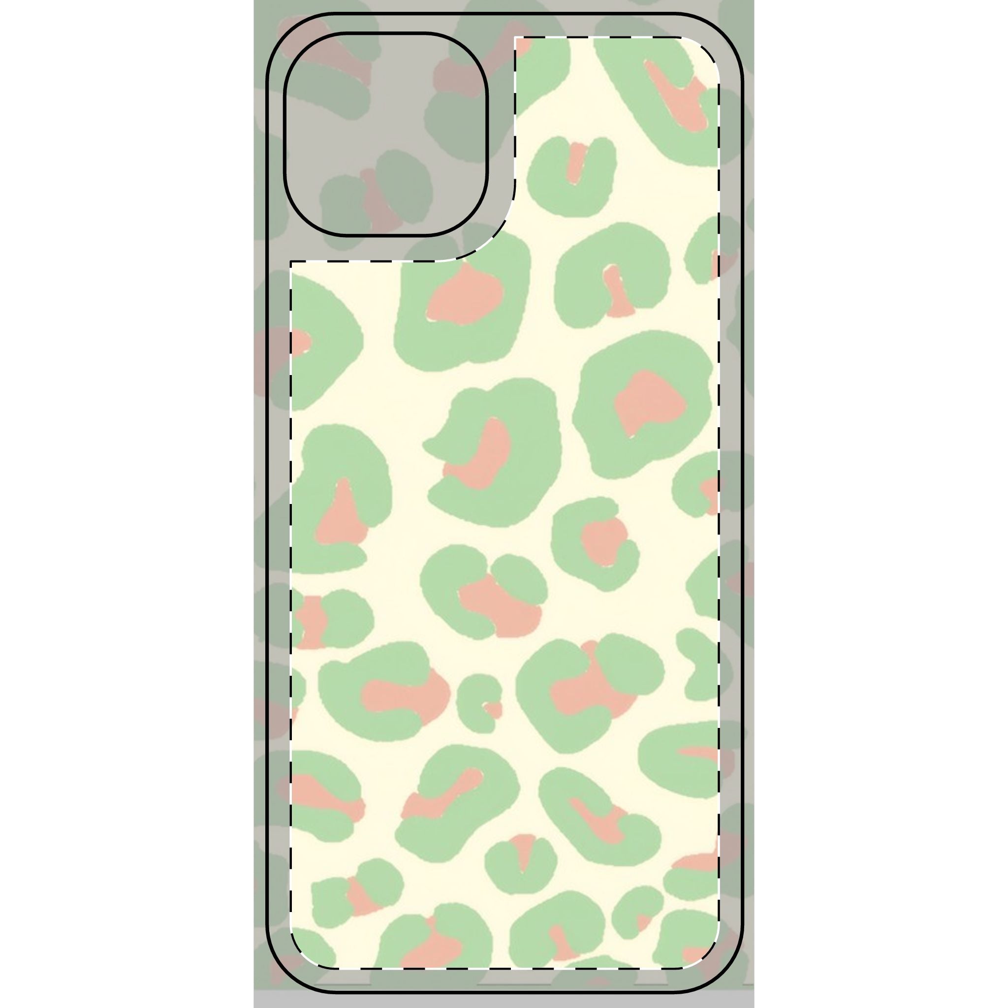 Pistachio and Strawberry Leopard Print Phone Case