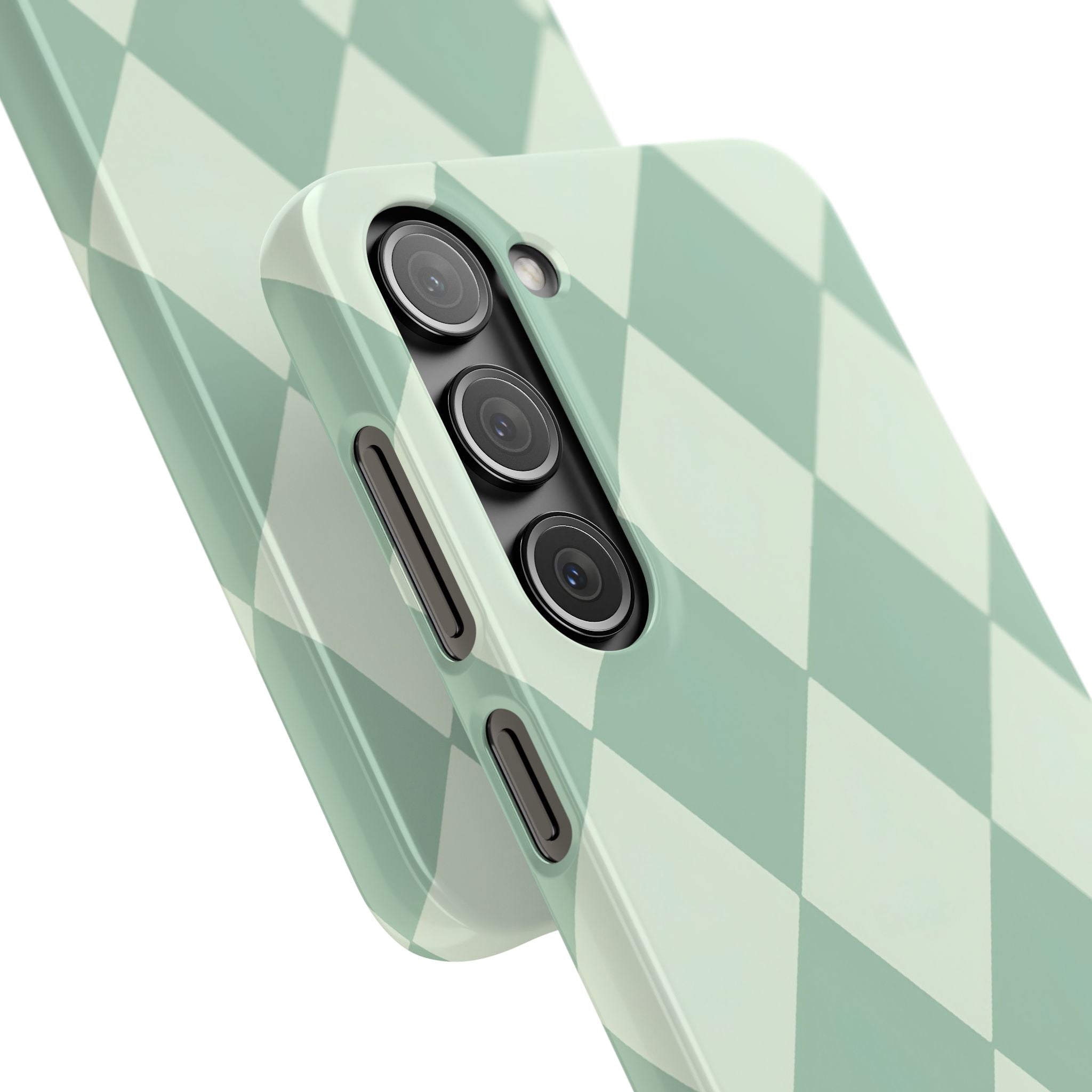 Mint Argyle Snap Phone Case