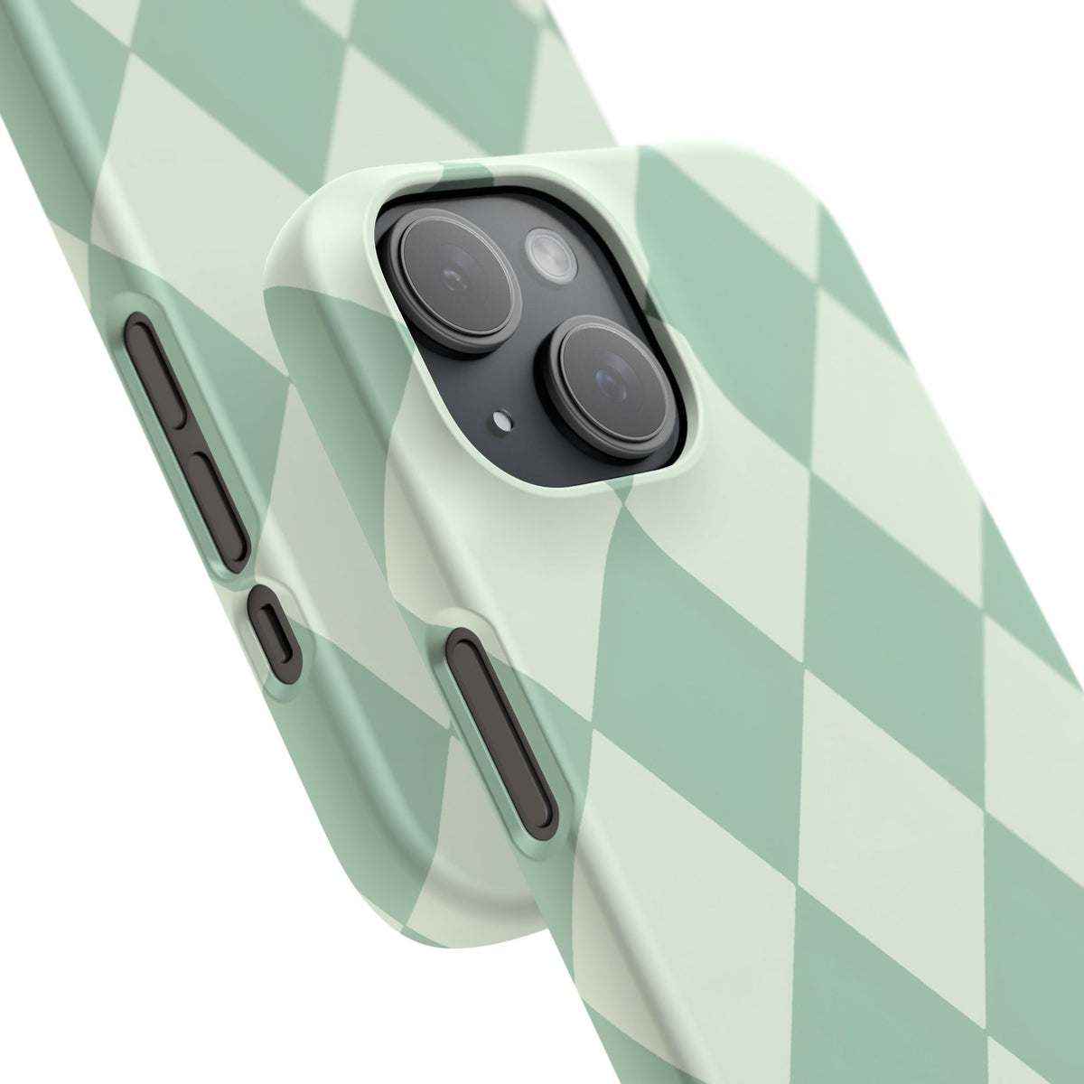 Mint Argyle Snap Phone Case