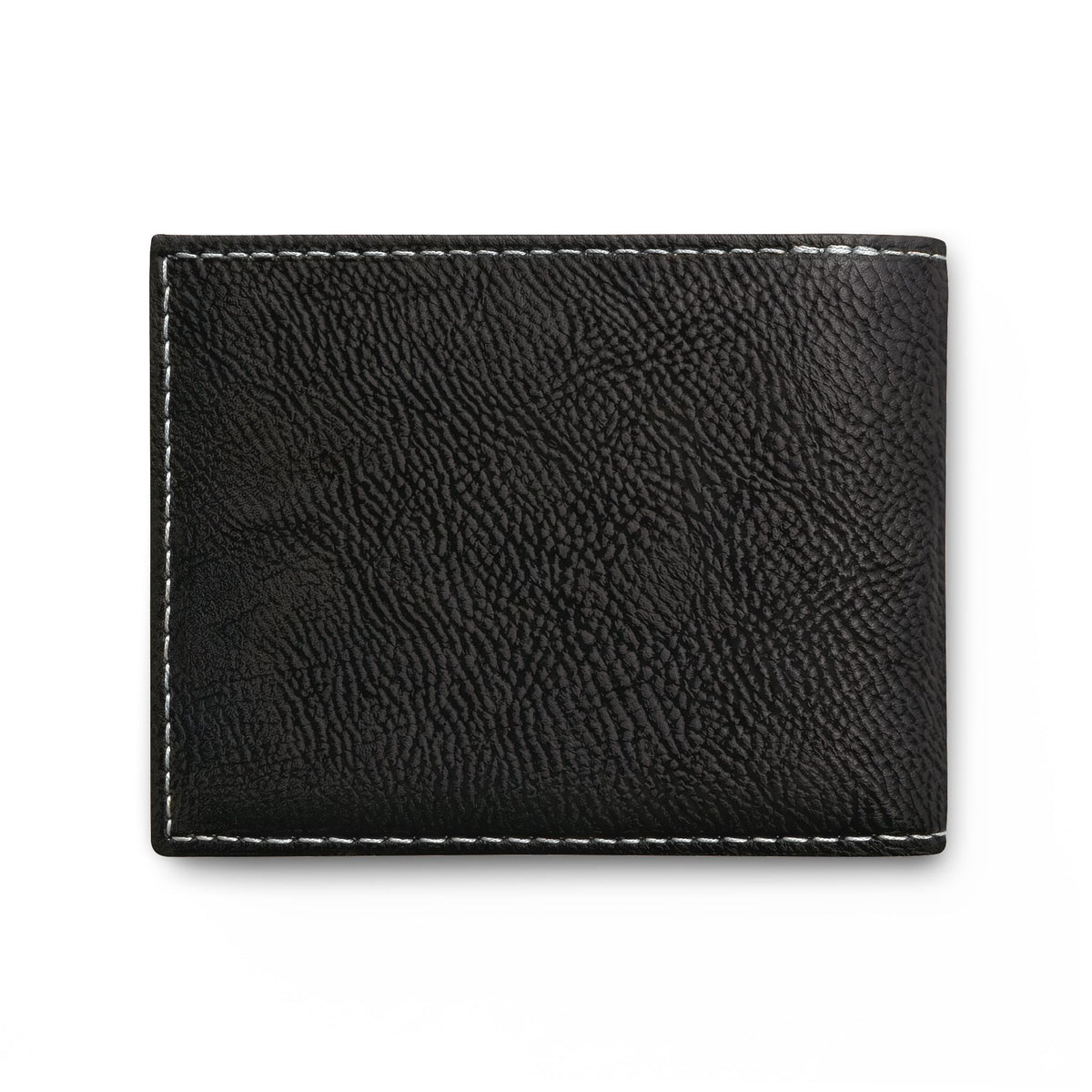Leather Embossed Lucky Four-Leaf Clover Bi-Fold Wallet